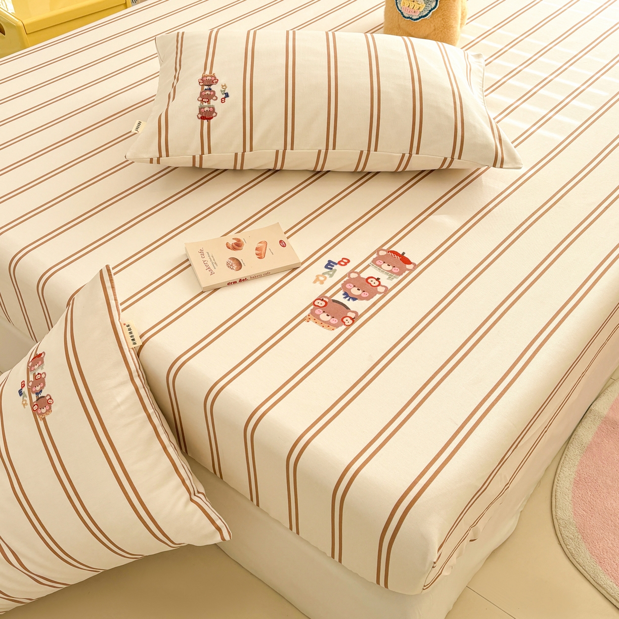 91家纺网 家纺一手货源 找家纺 卧趣家纺 2026新款全棉老粗布凉席席子床笠单件床笠单品单床笠绒布贴系列 叠叠乐