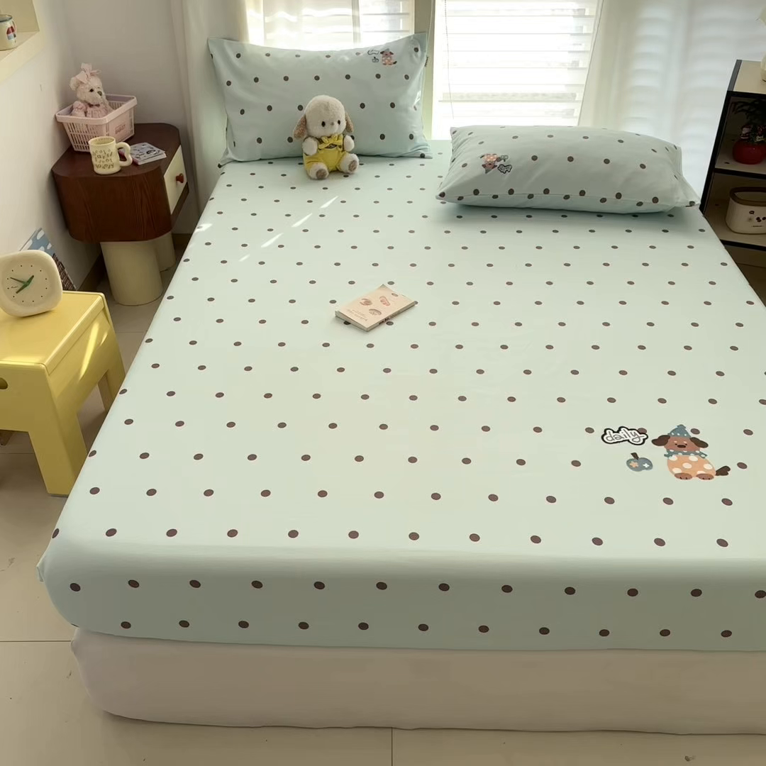 91家纺网 家纺一手货源 找家纺 卧趣家纺 2026新款全棉老粗布凉席席子床笠单件床笠单品单床笠绒布贴系列 心动汪