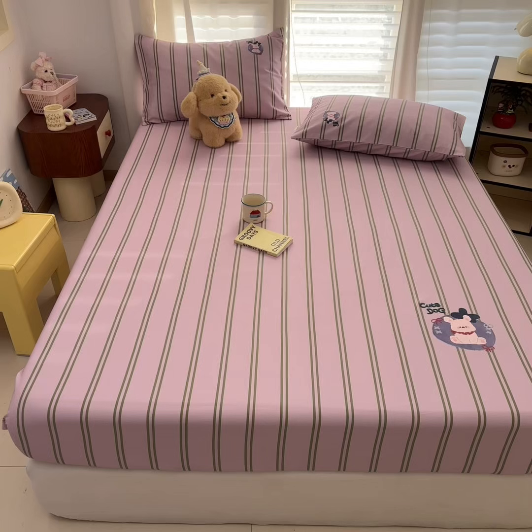 91家纺网 家纺一手货源 找家纺 卧趣家纺 2026新款全棉老粗布凉席席子床笠单件床笠单品单床笠绒布贴系列 趣梦