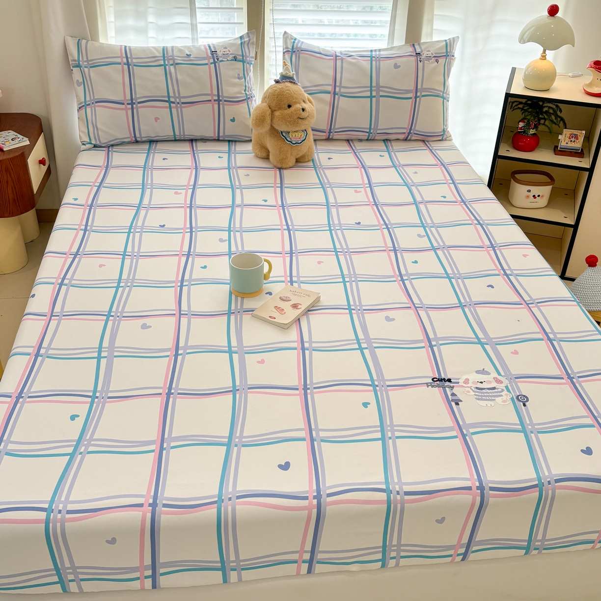 91家纺网 家纺一手货源 找家纺 卧趣家纺 2026新款全棉老粗布凉席席子床笠单件床笠单品单床笠绒布贴系列 泡芙奶盖