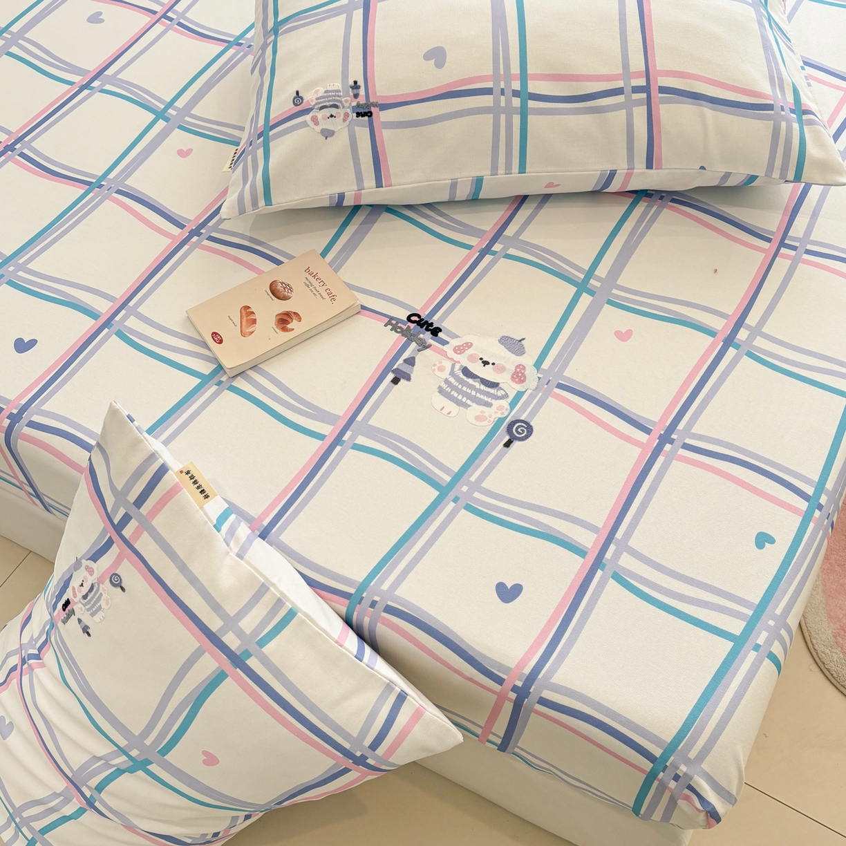 91家纺网 家纺一手货源 找家纺 卧趣家纺 2026新款全棉老粗布凉席席子床笠单件床笠单品单床笠绒布贴系列 泡芙奶盖