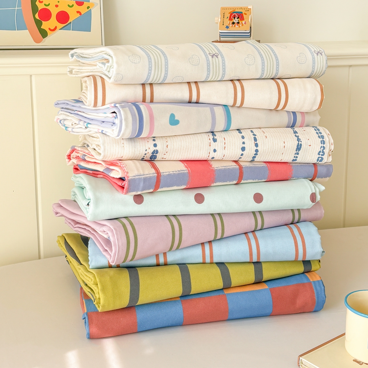 91家纺网 家纺一手货源 找家纺 卧趣家纺 2026新款全棉老粗布凉席席子床单单件单品床单单床单绒布贴系列 组合图仅供展示不可下单