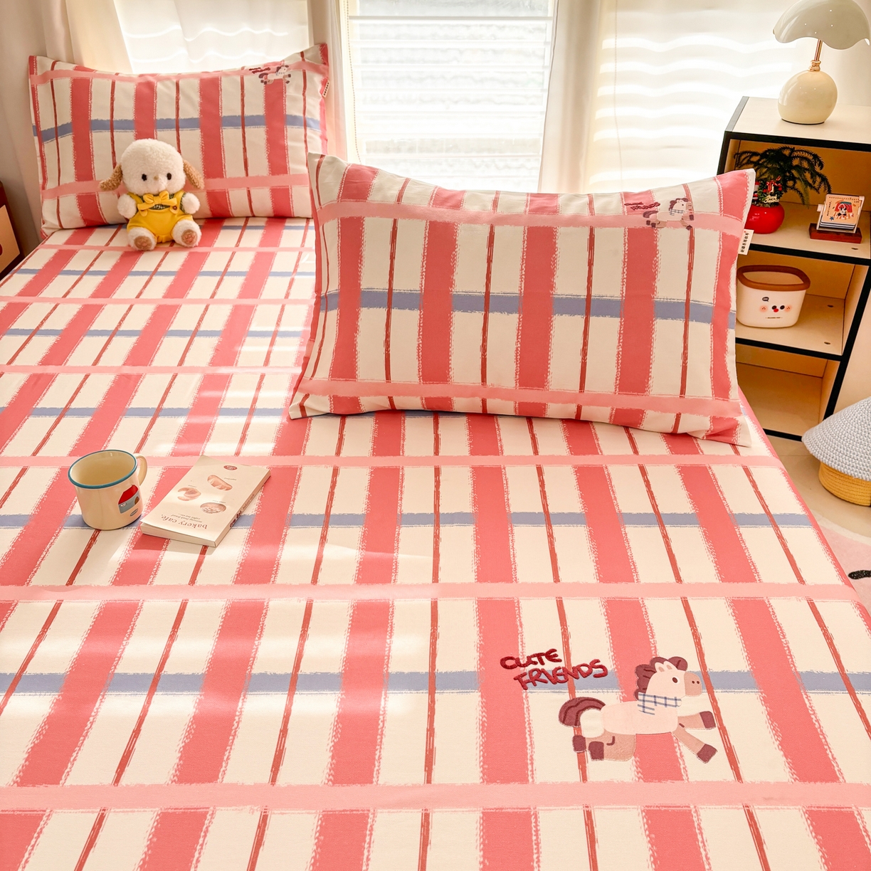 91家纺网 家纺一手货源 找家纺 卧趣家纺 2026新款全棉老粗布凉席席子床单单件单品床单单床单绒布贴系列 摇摇马