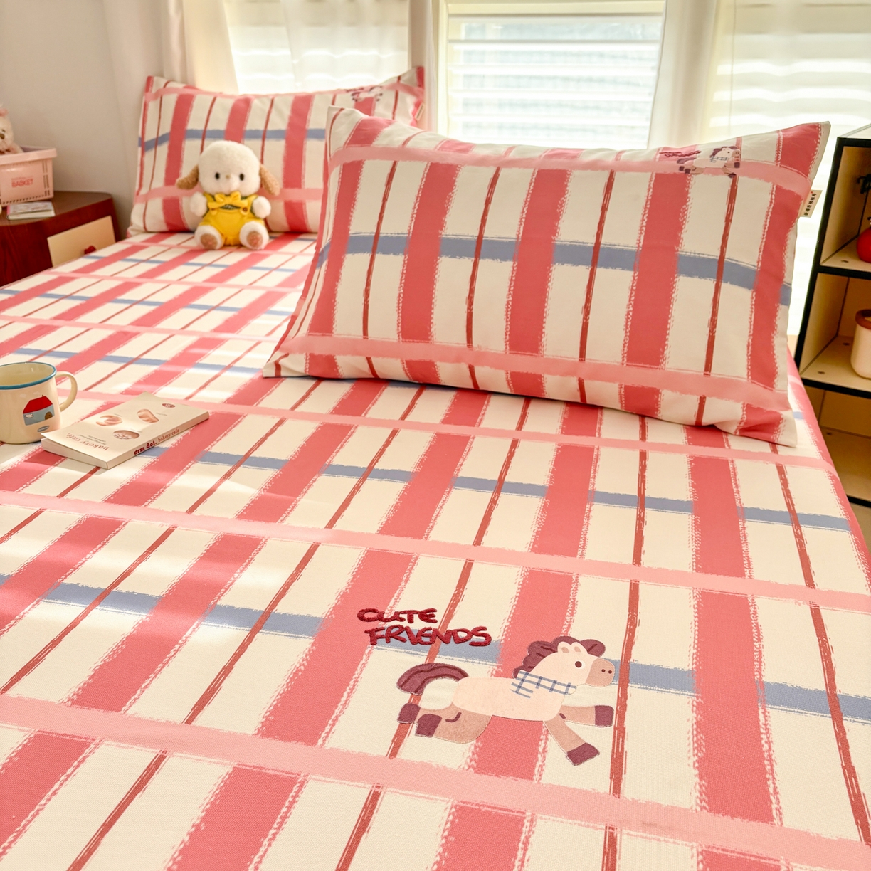 91家纺网 家纺一手货源 找家纺 卧趣家纺 2026新款全棉老粗布凉席席子床单单件单品床单单床单绒布贴系列 摇摇马