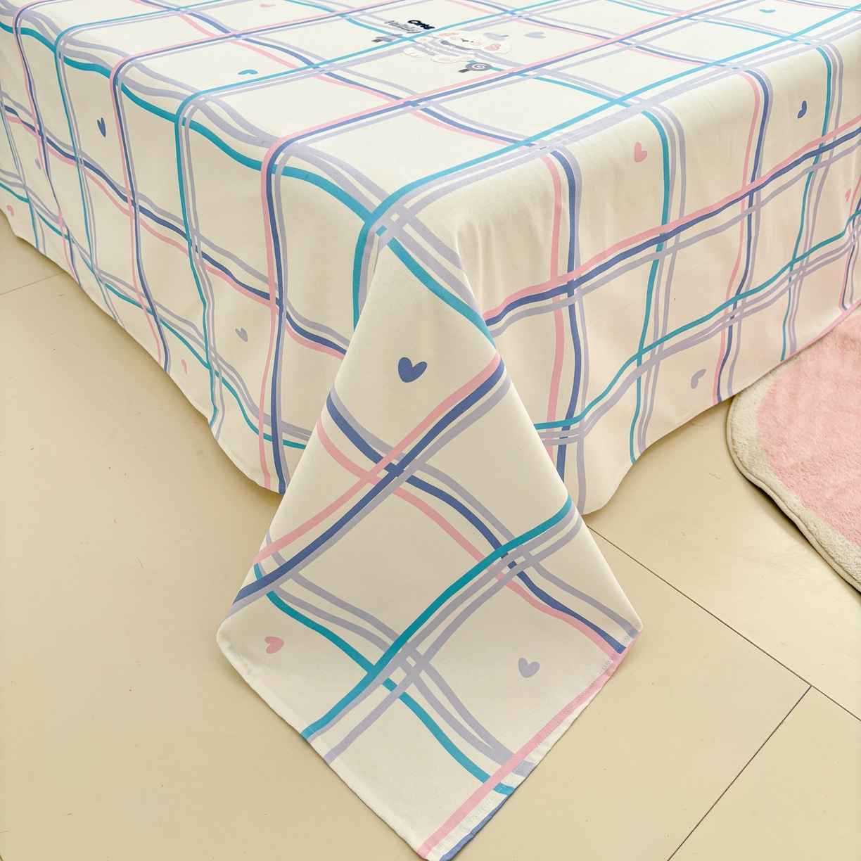 91家纺网 家纺一手货源 找家纺 卧趣家纺 2026新款全棉老粗布凉席席子床单单件单品床单单床单绒布贴系列 泡芙奶盖