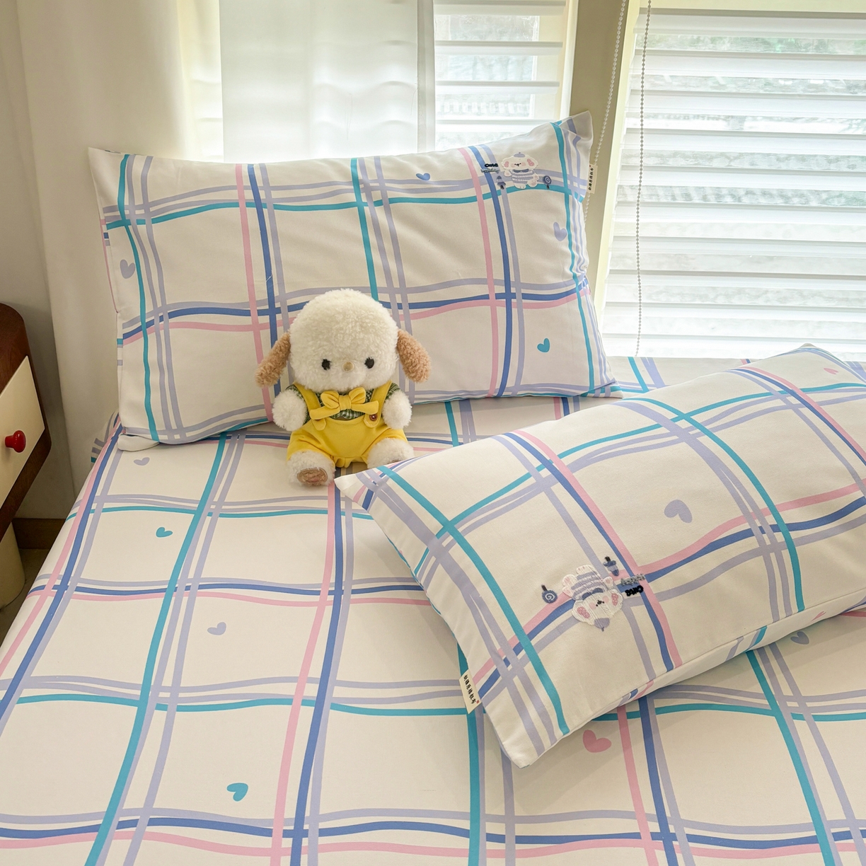 91家纺网 家纺一手货源 找家纺 卧趣家纺 2026新款全棉老粗布凉席席子床单单件单品床单单床单绒布贴系列 泡芙奶盖