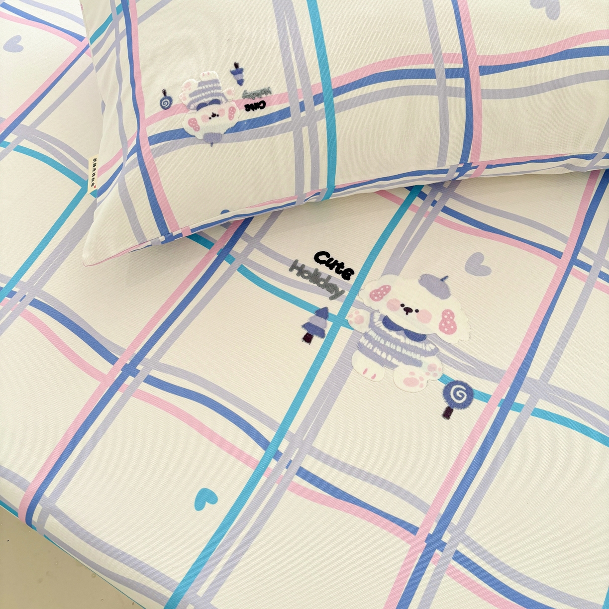 91家纺网 家纺一手货源 找家纺 卧趣家纺 2026新款全棉老粗布凉席席子床单单件单品床单单床单绒布贴系列 泡芙奶盖