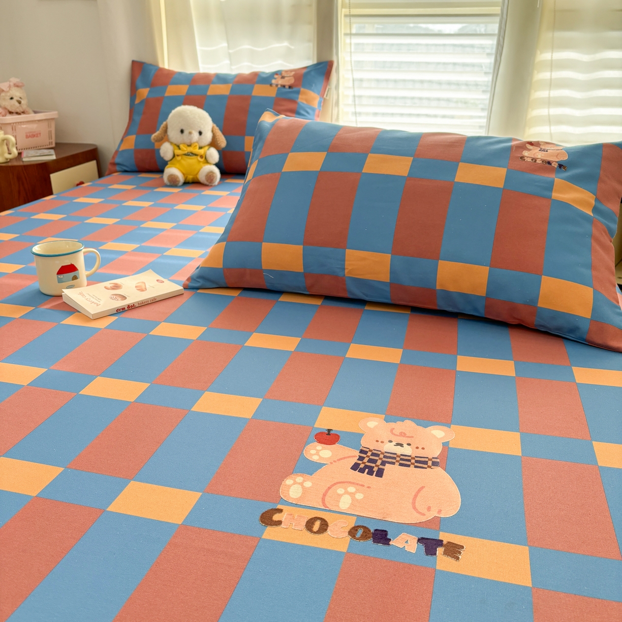 91家纺网 家纺一手货源 找家纺 卧趣家纺 2026新款全棉老粗布凉席席子床单单件单品床单单床单绒布贴系列 莓果熊