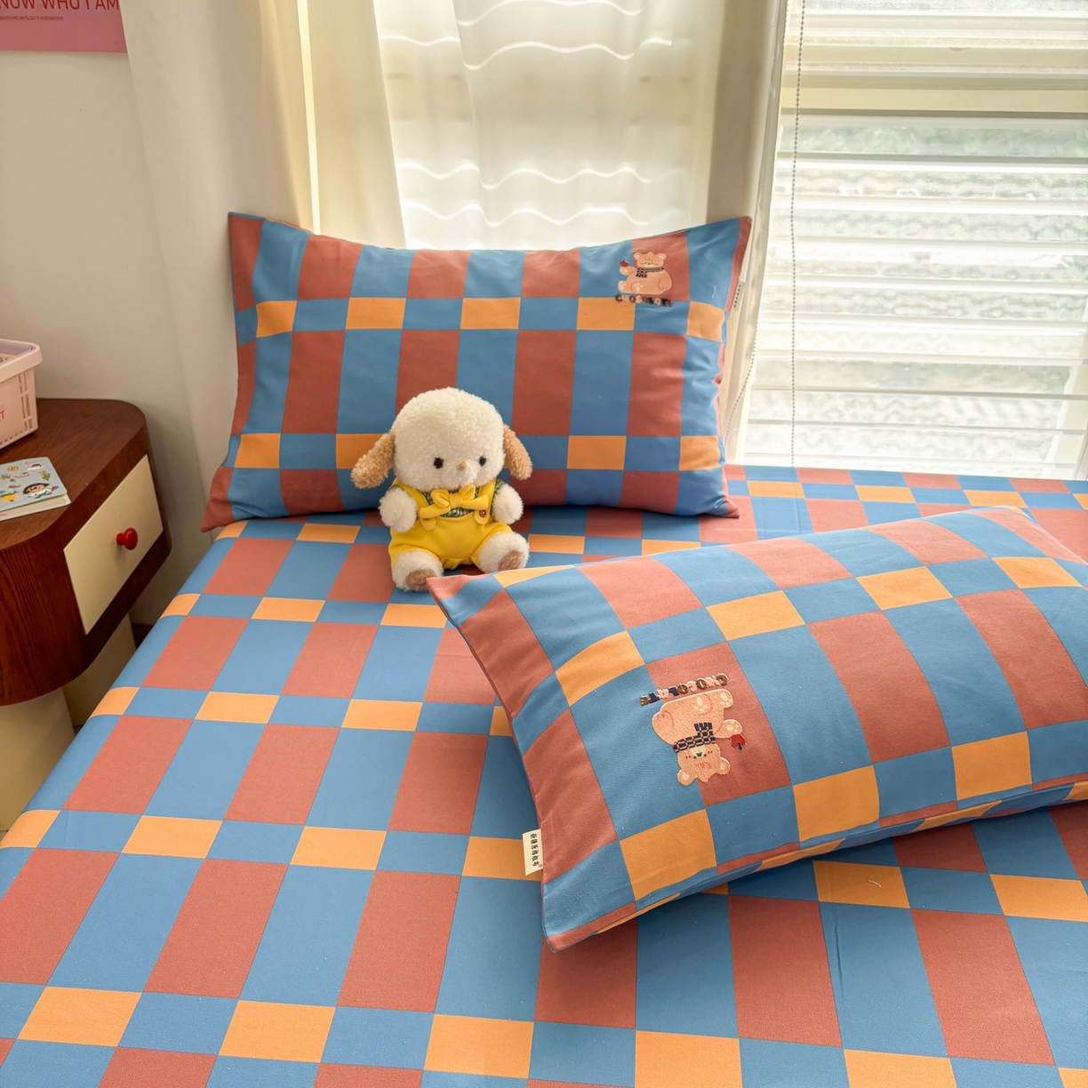 91家纺网 家纺一手货源 找家纺 卧趣家纺 2026新款全棉老粗布凉席席子床单单件单品床单单床单绒布贴系列 莓果熊