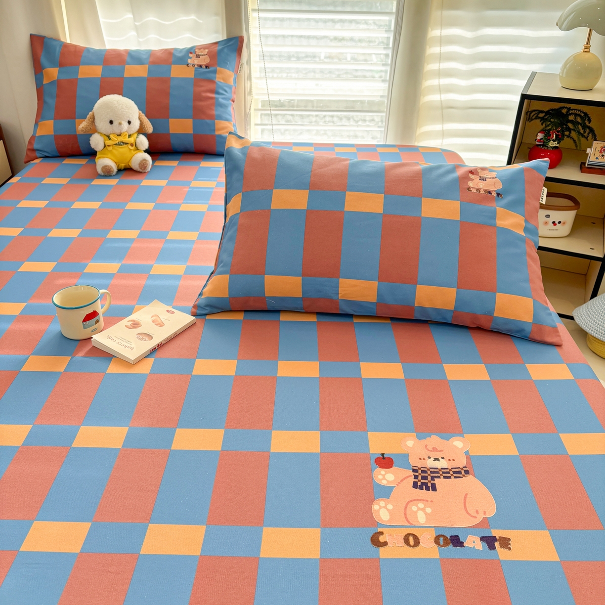 91家纺网 家纺一手货源 找家纺 卧趣家纺 2026新款全棉老粗布凉席席子床单单件单品床单单床单绒布贴系列 莓果熊