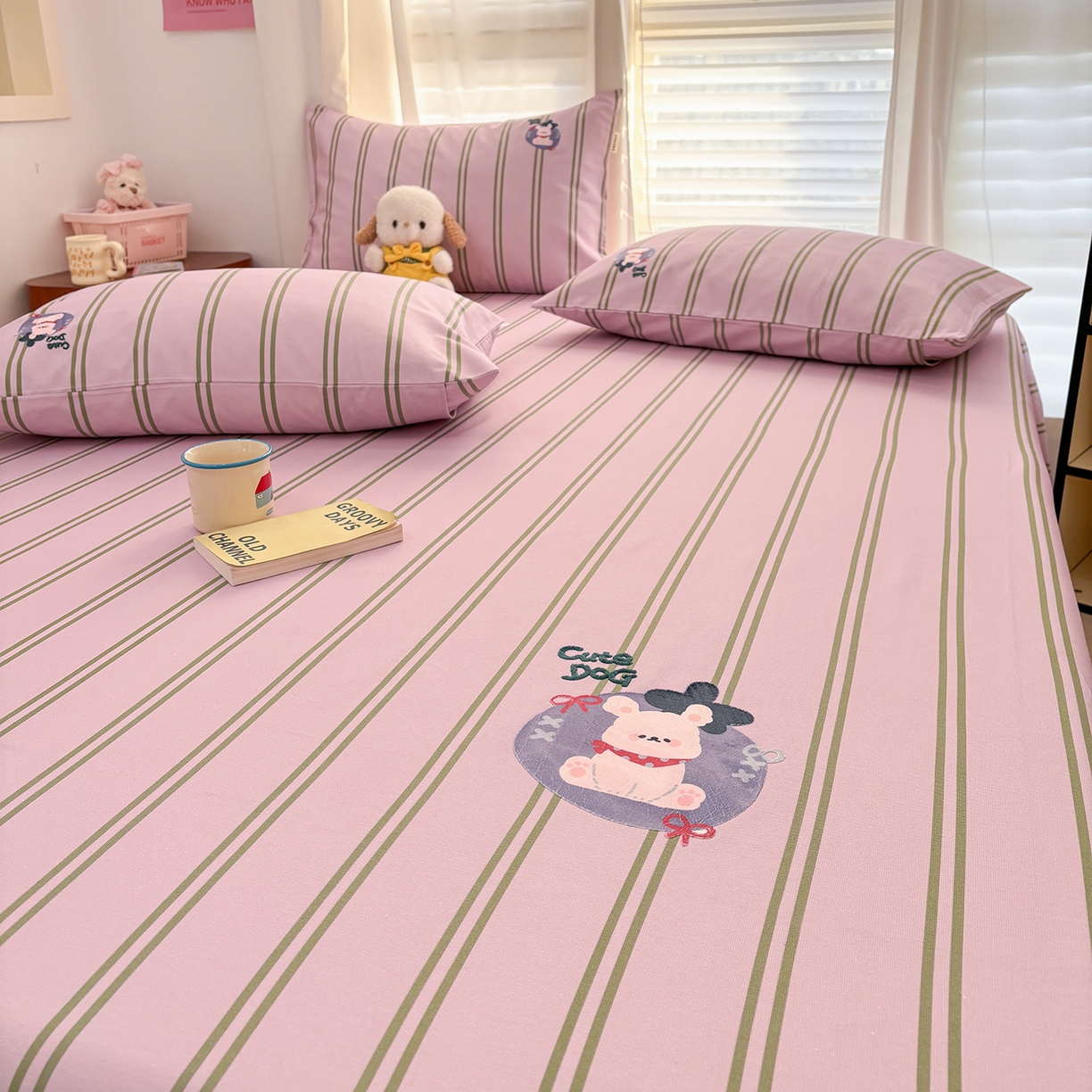 91家纺网 家纺一手货源 找家纺 卧趣家纺 2026新款全棉老粗布凉席席子床单单件单品床单单床单绒布贴系列 趣梦