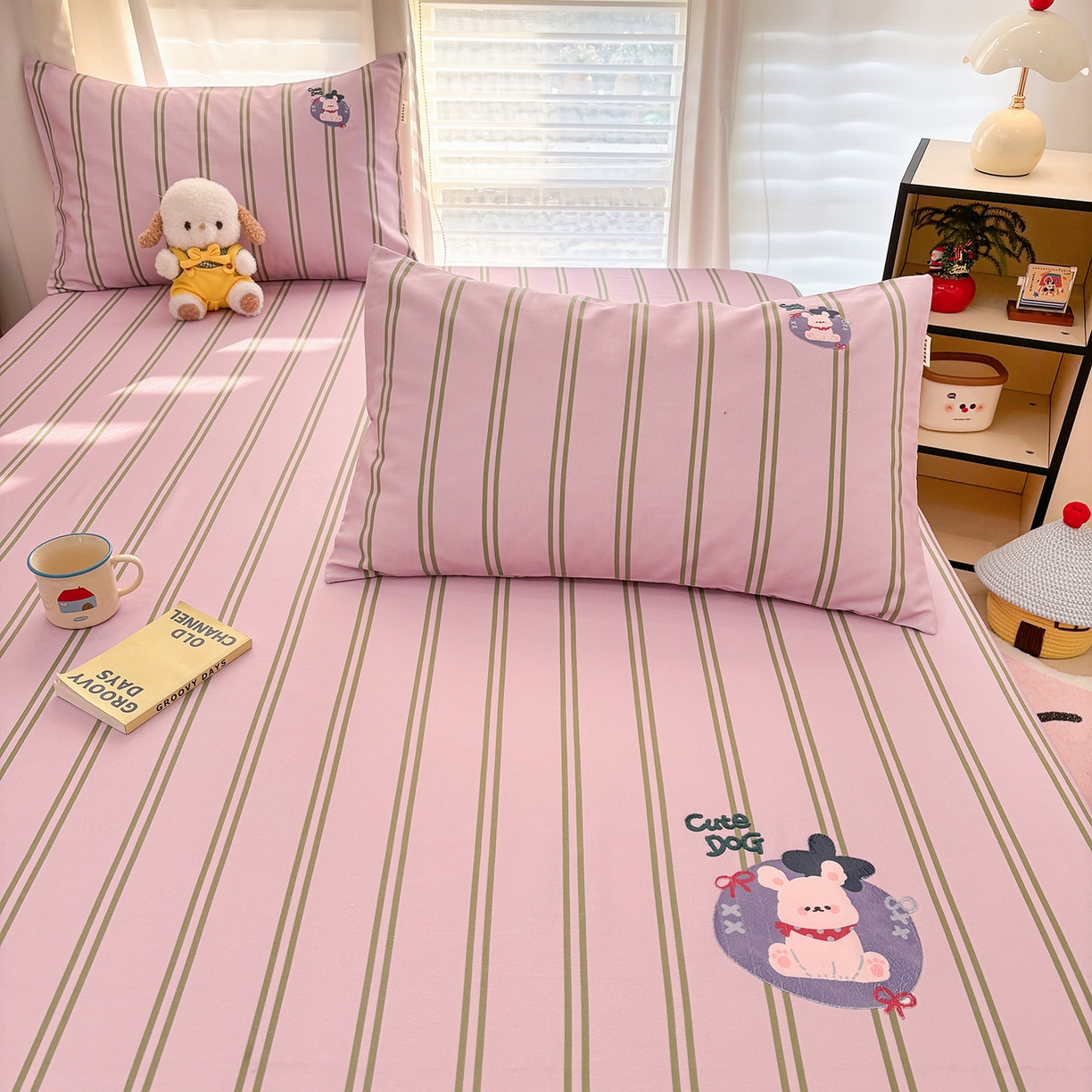 91家纺网 家纺一手货源 找家纺 卧趣家纺 2026新款全棉老粗布凉席席子床单单件单品床单单床单绒布贴系列 趣梦