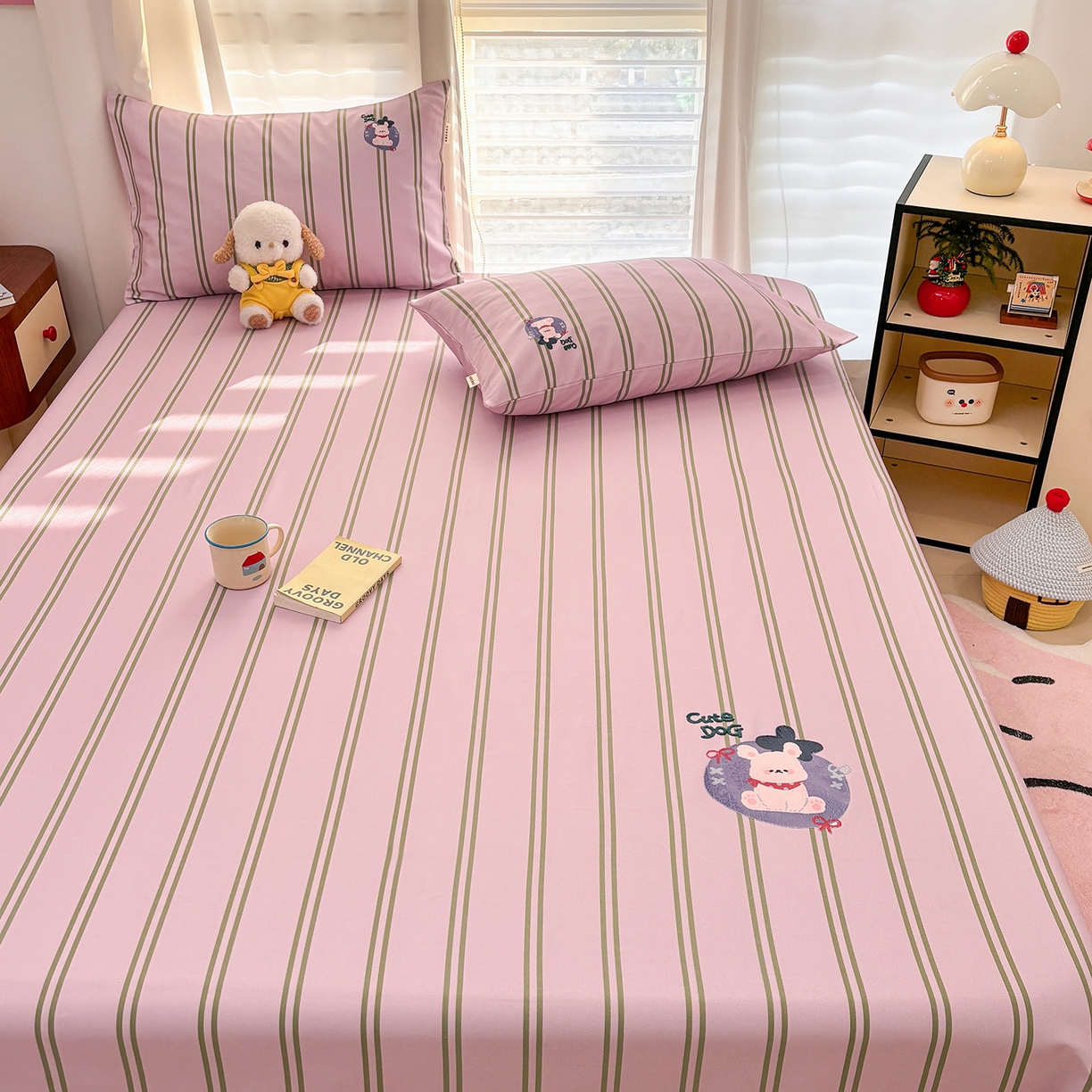 91家纺网 家纺一手货源 找家纺 卧趣家纺 2026新款全棉老粗布凉席席子床单单件单品床单单床单绒布贴系列 趣梦