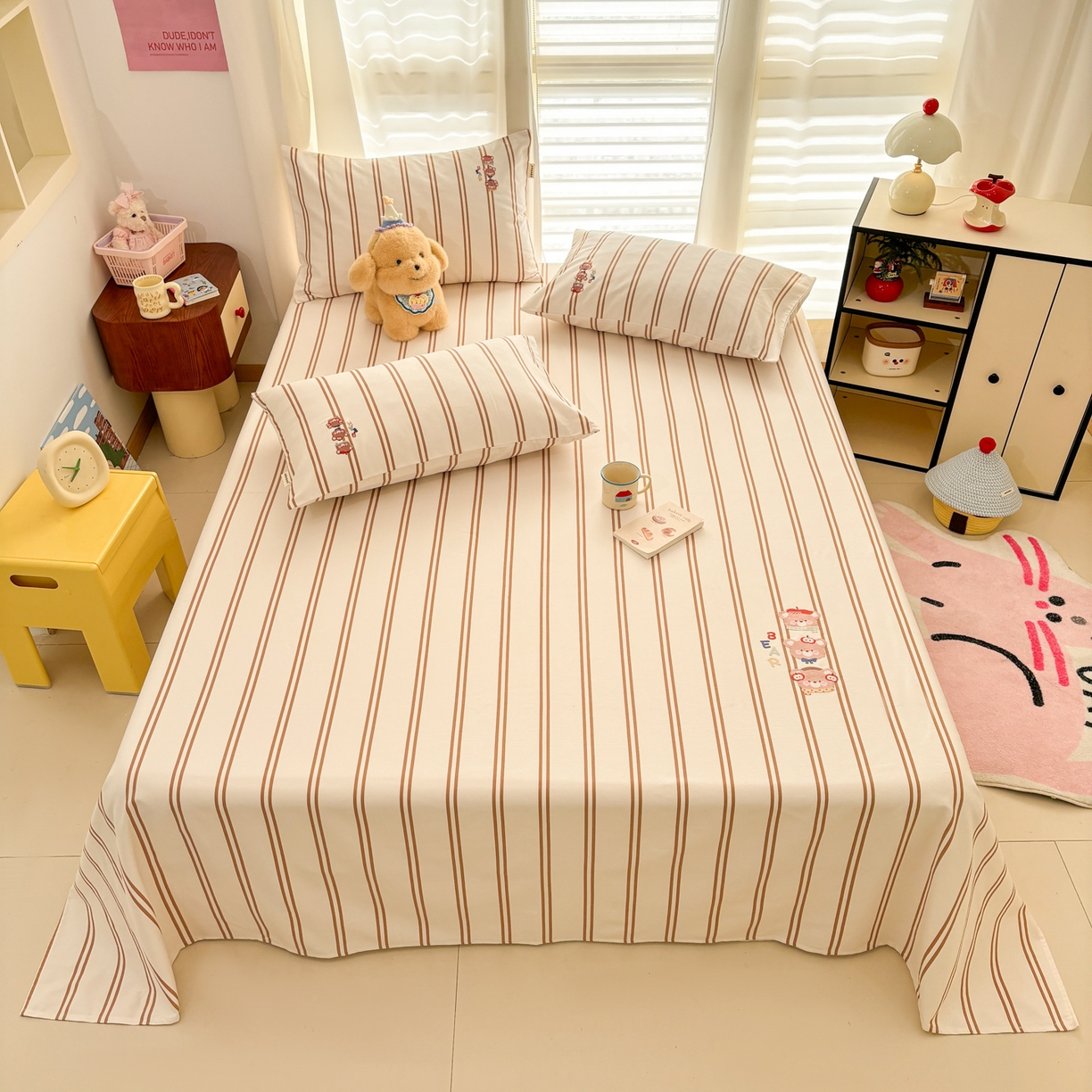 91家纺网 家纺一手货源 找家纺 卧趣家纺 2026新款全棉老粗布凉席席子床单单件单品床单单床单绒布贴系列 叠叠乐