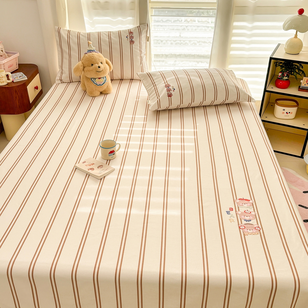 91家纺网 家纺一手货源 找家纺 卧趣家纺 2026新款全棉老粗布凉席席子床单单件单品床单单床单绒布贴系列 叠叠乐