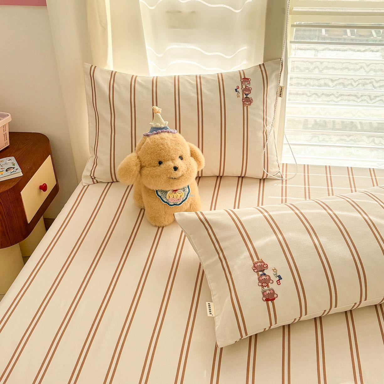 91家纺网 家纺一手货源 找家纺 卧趣家纺 2026新款全棉老粗布凉席席子床单单件单品床单单床单绒布贴系列 叠叠乐