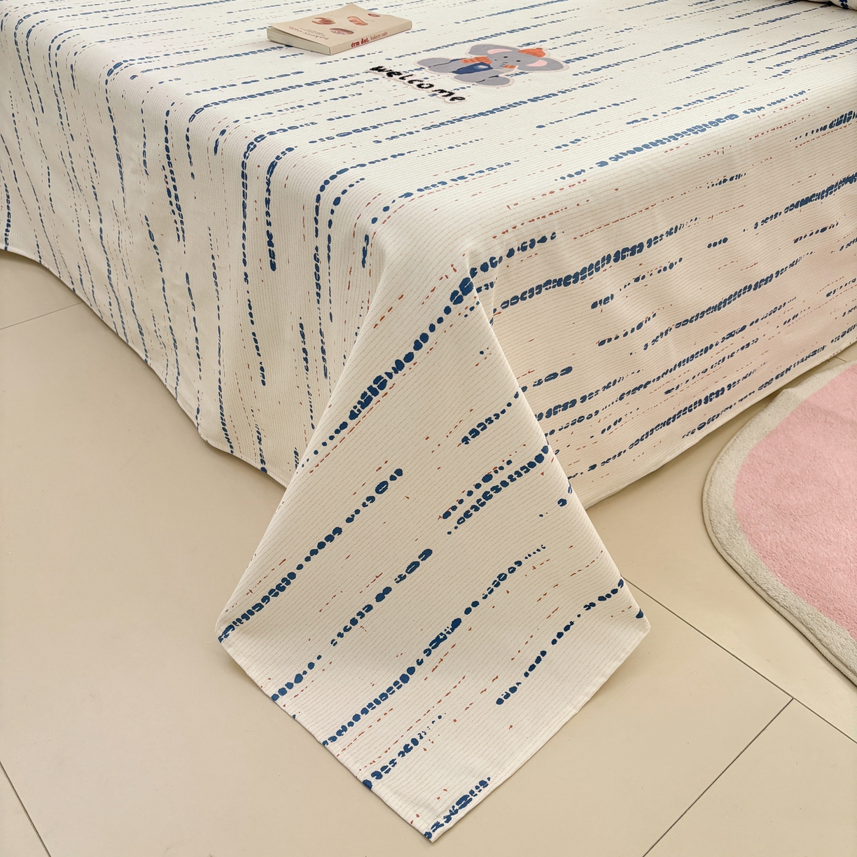 91家纺网 家纺一手货源 找家纺 卧趣家纺 2026新款全棉老粗布凉席席子床单单件单品床单单床单绒布贴系列 小迎象