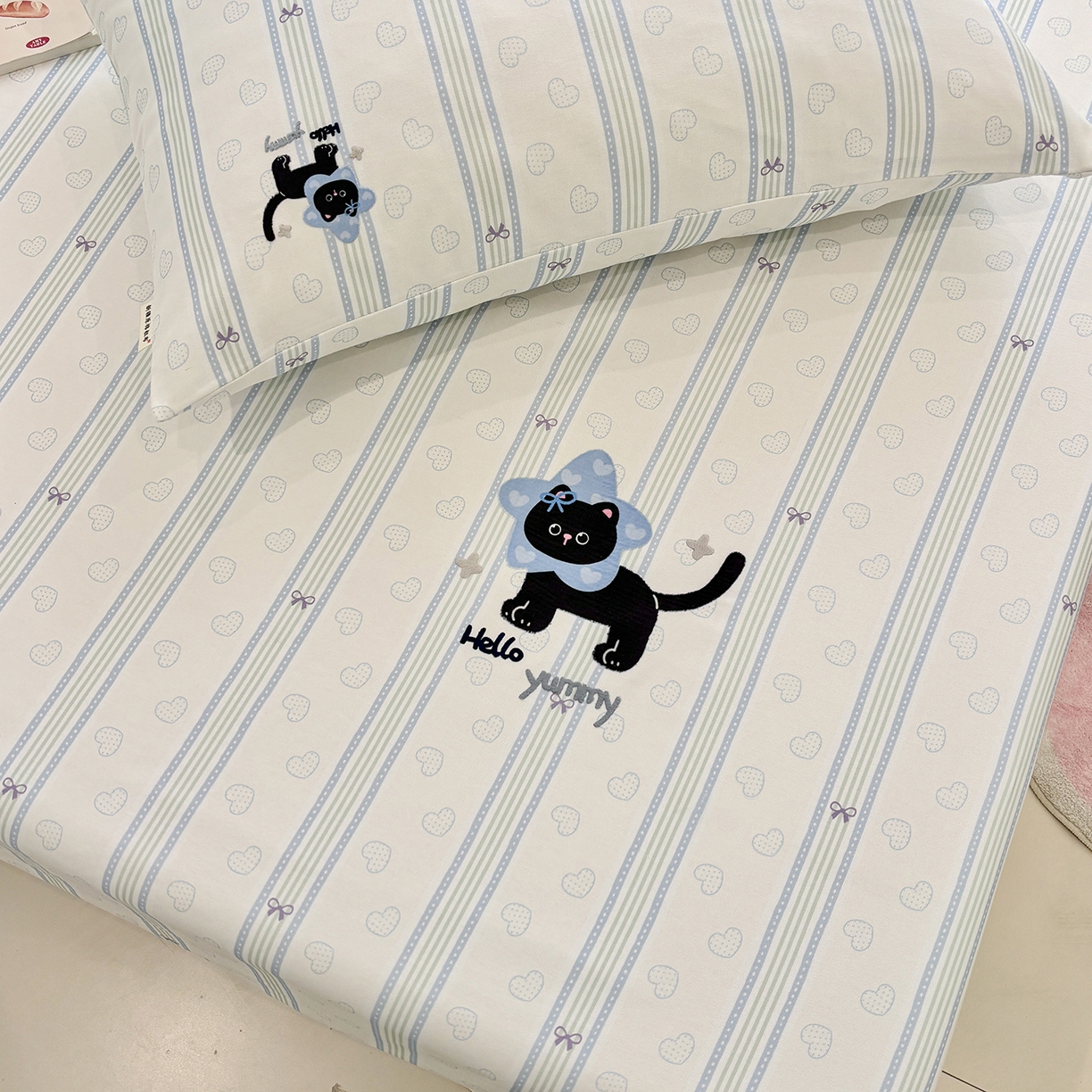 91家纺网 家纺一手货源 找家纺 卧趣家纺 2026新款全棉老粗布凉席席子床单单件单品床单单床单绒布贴系列 萌星