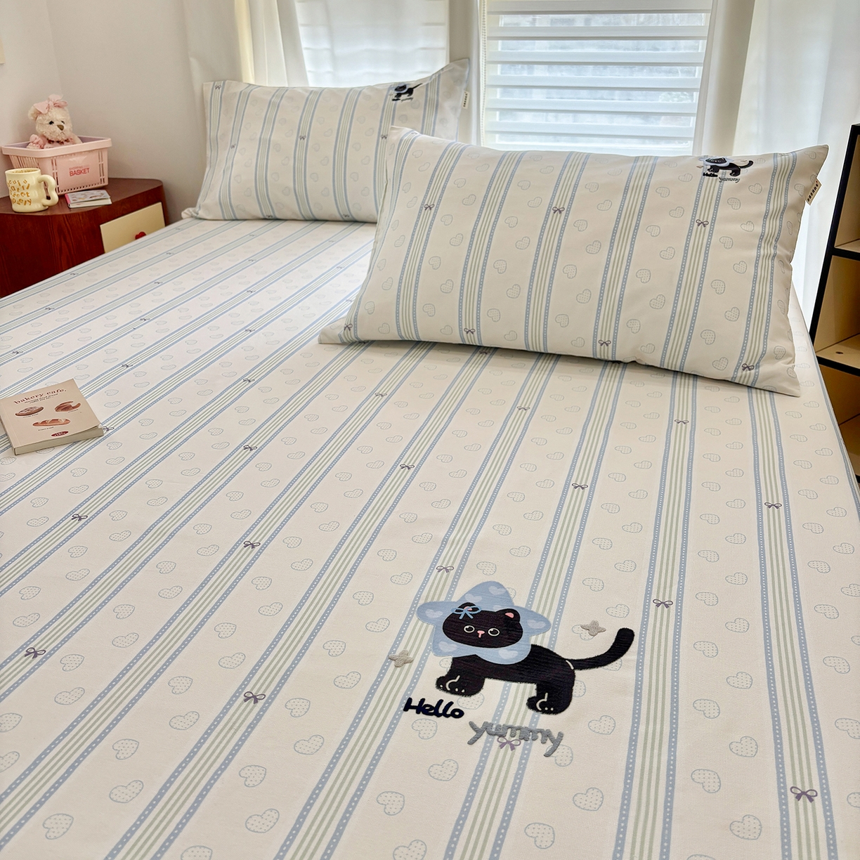 91家纺网 家纺一手货源 找家纺 卧趣家纺 2026新款全棉老粗布凉席席子床单单件单品床单单床单绒布贴系列 萌星