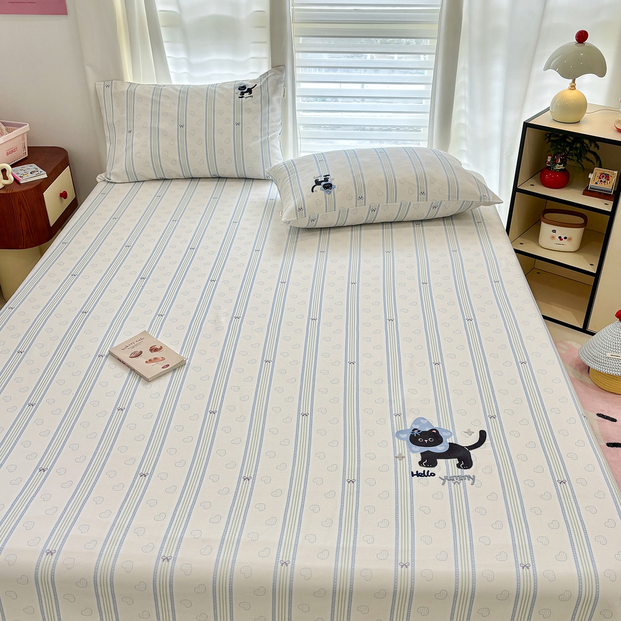 91家纺网 家纺一手货源 找家纺 卧趣家纺 2026新款全棉老粗布凉席席子床单单件单品床单单床单绒布贴系列 萌星