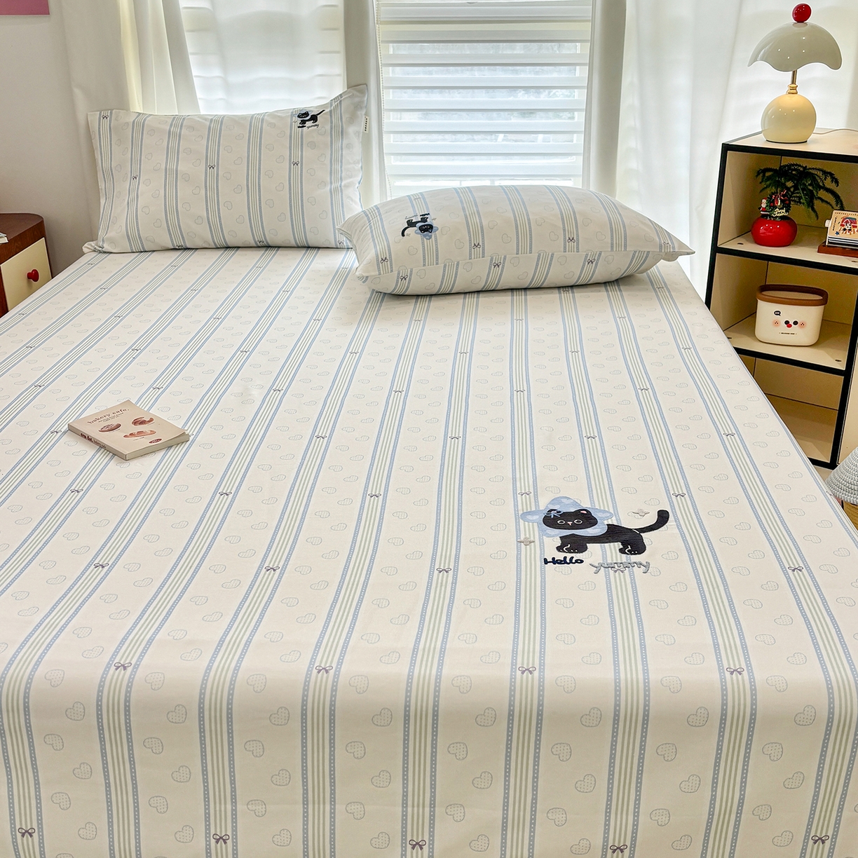 91家纺网 家纺一手货源 找家纺 卧趣家纺 2026新款全棉老粗布凉席席子床单单件单品床单单床单绒布贴系列 萌星