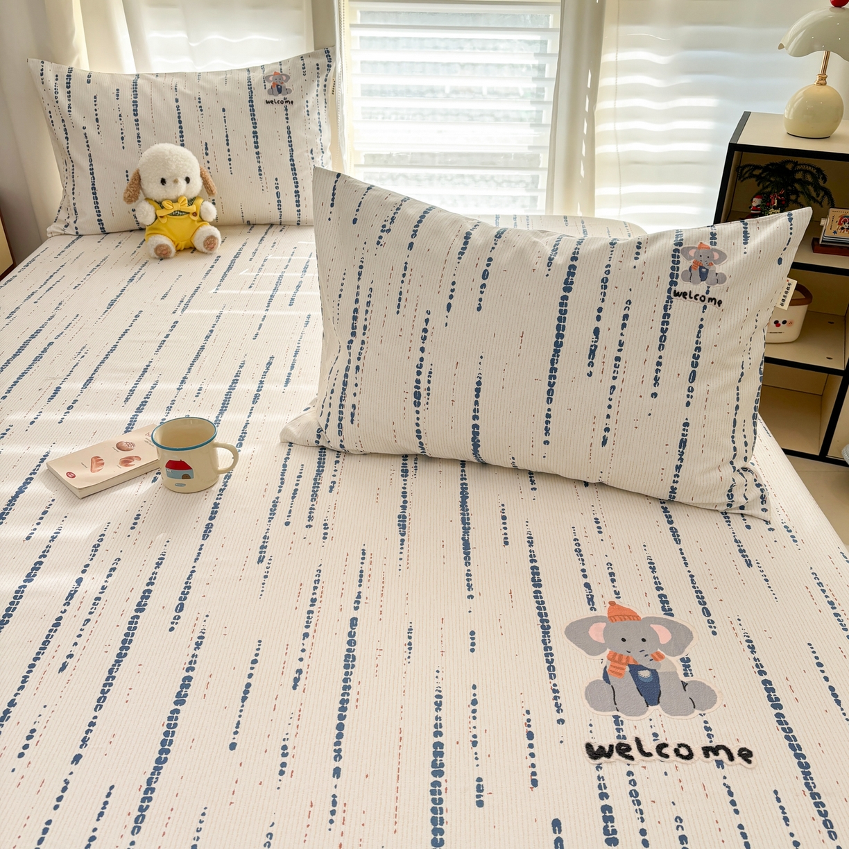 91家纺网 家纺一手货源 找家纺 卧趣家纺 2026新款全棉老粗布凉席席子床单单件单品床单单床单绒布贴系列 小迎象