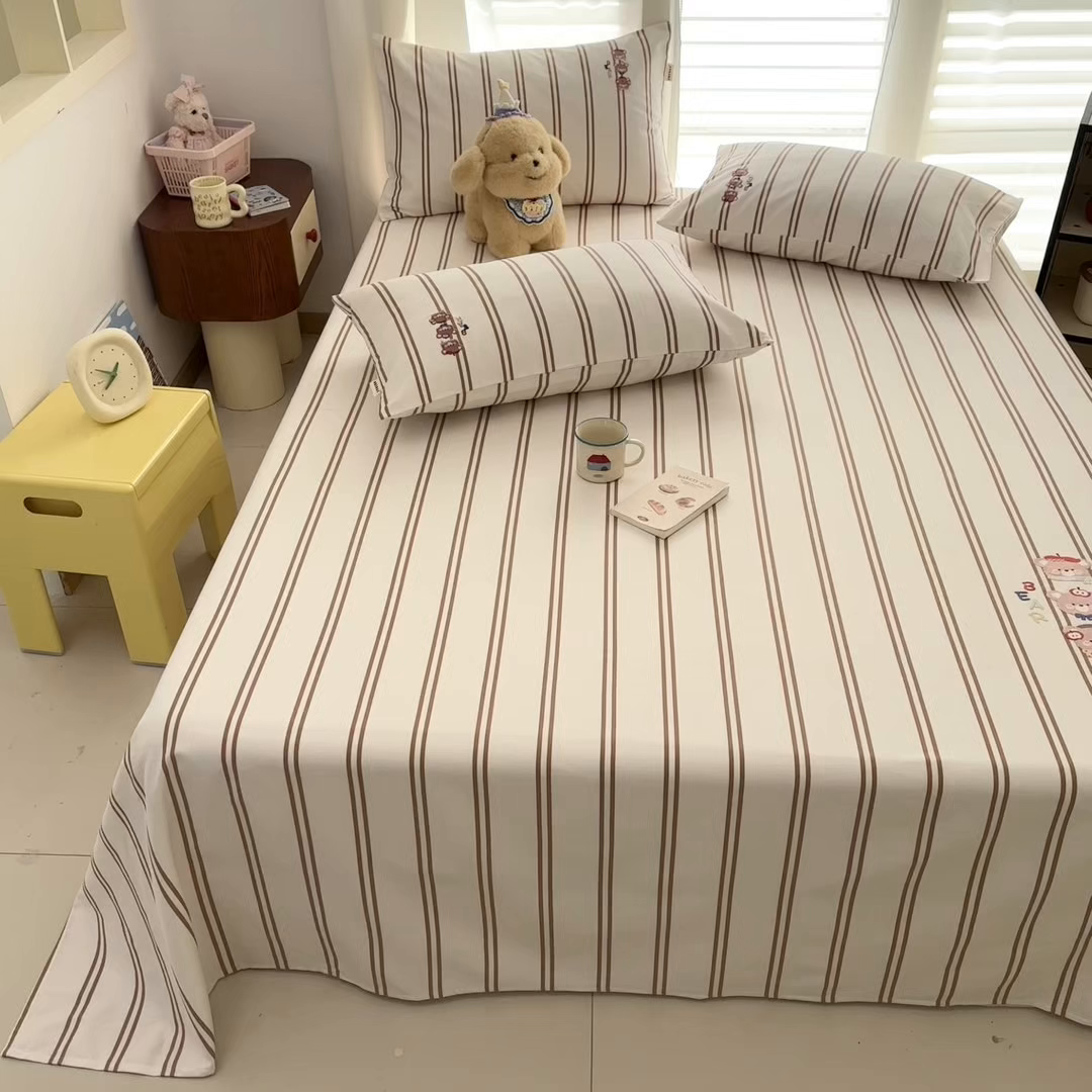 91家纺网 家纺一手货源 找家纺 卧趣家纺 2026新款全棉老粗布凉席席子床单单件单品床单单床单绒布贴系列 叠叠乐