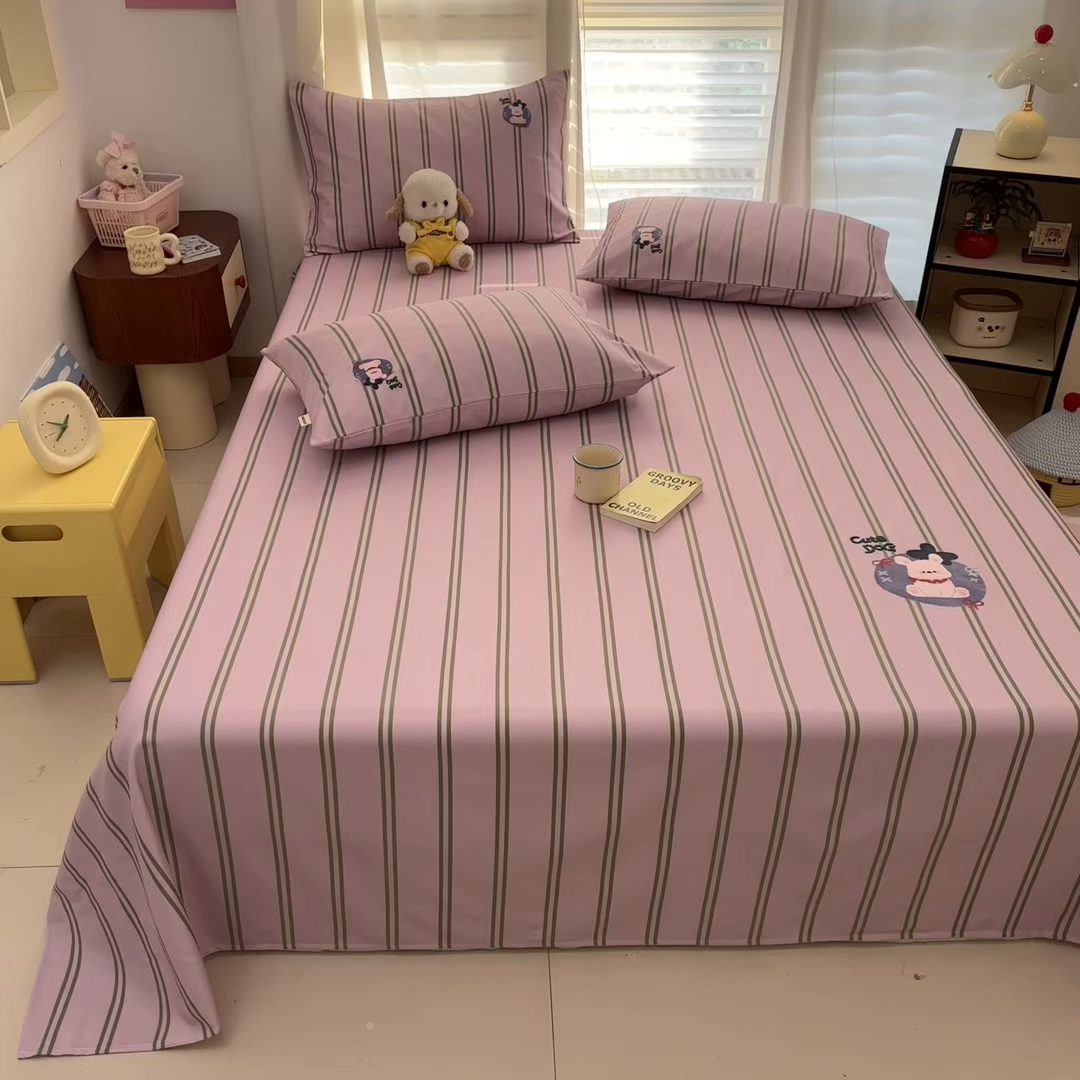 91家纺网 家纺一手货源 找家纺 卧趣家纺 2026新款全棉老粗布凉席席子床单单件单品床单单床单绒布贴系列 趣梦