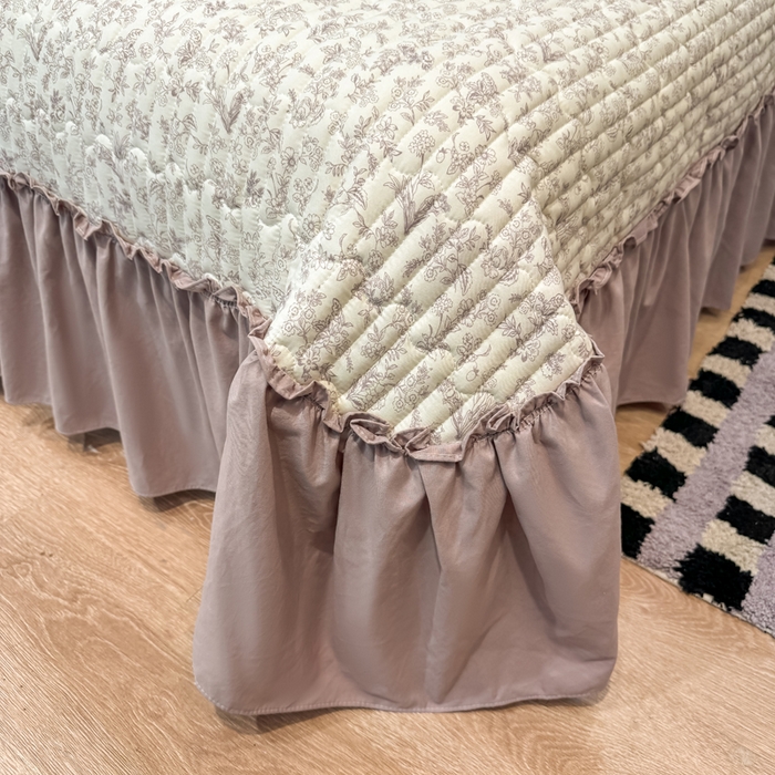 91家纺网 家纺一手货源 找家纺 大麦家纺 2026新款水洗古棉床盖印花四件套 赫拉