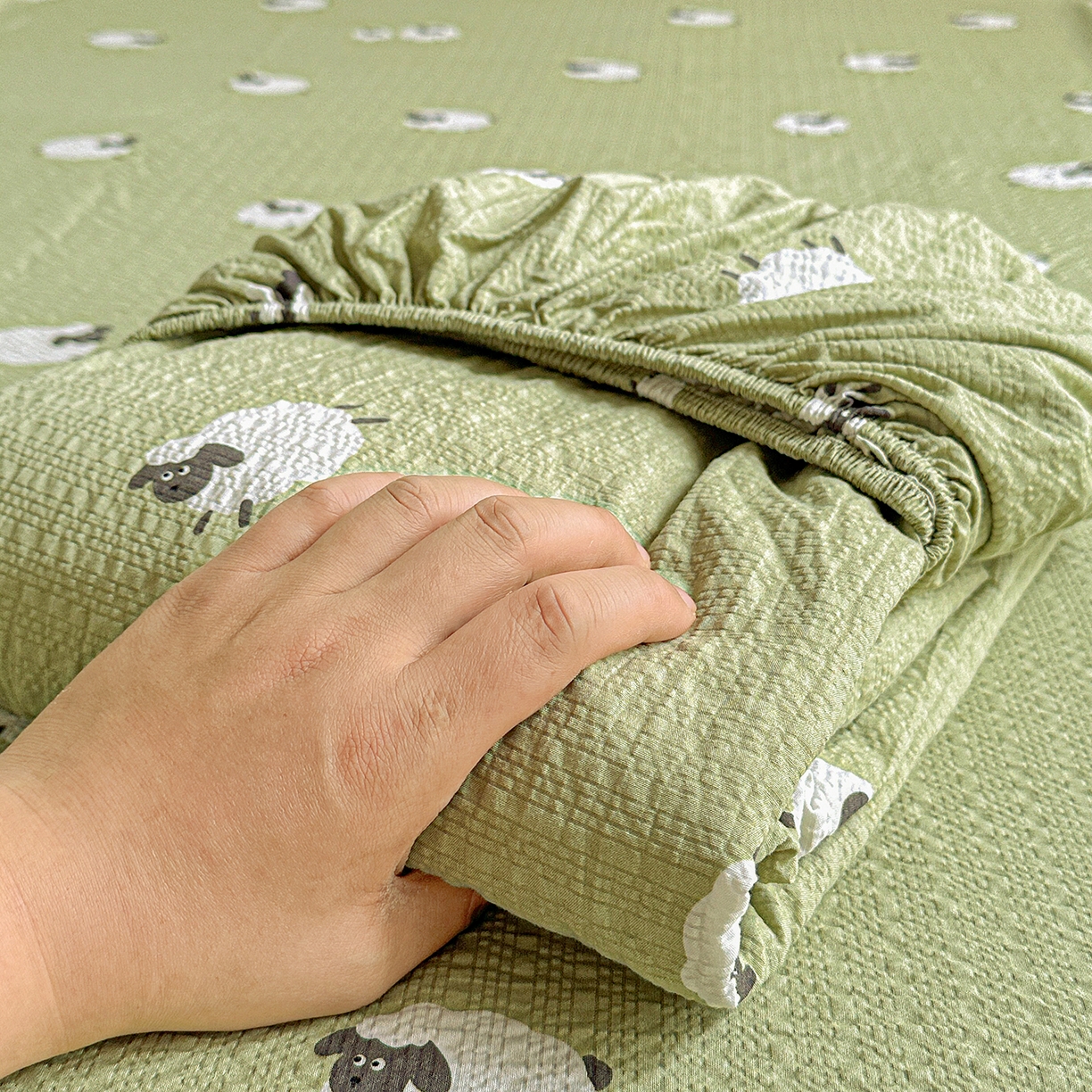 91家纺网 家纺一手货源 找家纺 （总）悦织湾家纺 2026新款老粗布印花床单床笠床笠三两件套春秋学生宿舍单双人床笠