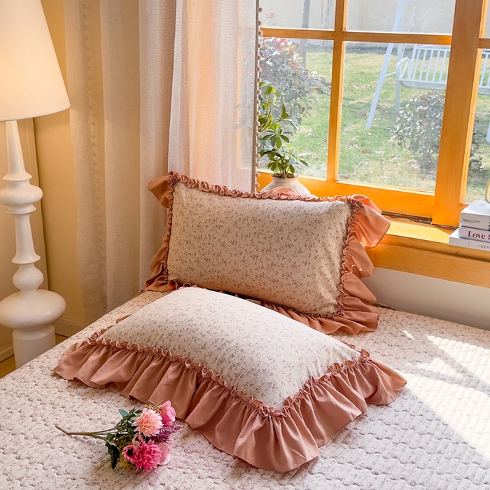 91家纺网 家纺一手货源 找家纺 大麦家纺 2026新款水洗古棉床盖印花四件套 星河入梦