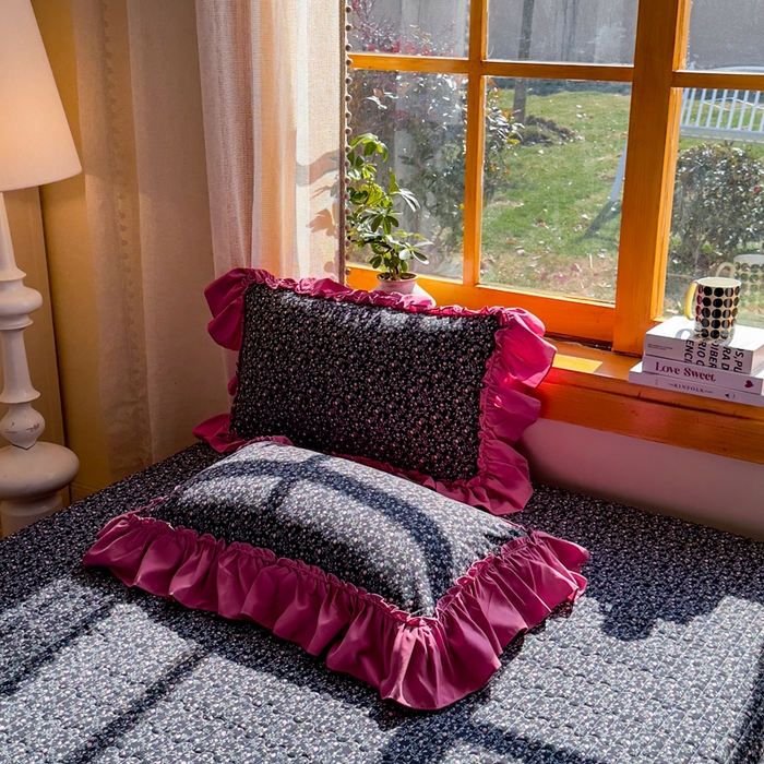 91家纺网 家纺一手货源 找家纺 大麦家纺 2026新款水洗古棉床盖印花四件套 知否