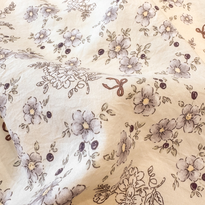 91家纺网 家纺一手货源 找家纺 大麦家纺 2026新款水洗古棉床盖印花四件套 紫苏-白