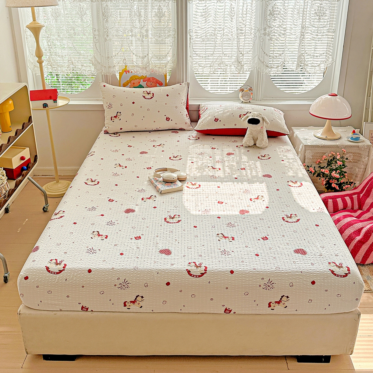 91家纺网 家纺一手货源 找家纺 （总）悦织湾家纺 2026新款老粗布印花床单床笠床笠三两件套春秋学生宿舍单双人床笠