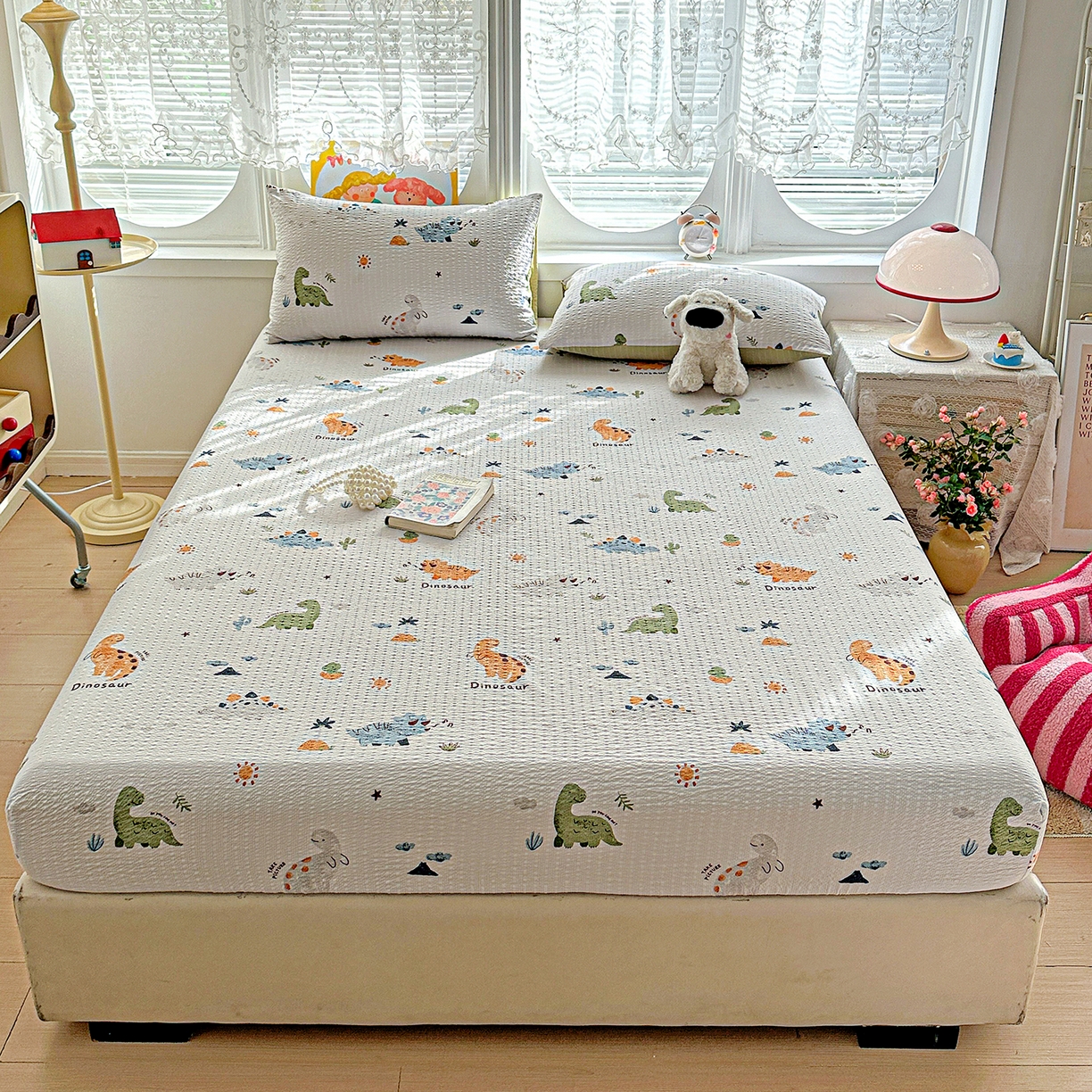 91家纺网 家纺一手货源 找家纺 （总）悦织湾家纺 2026新款老粗布印花床单床笠床笠三两件套春秋学生宿舍单双人床笠