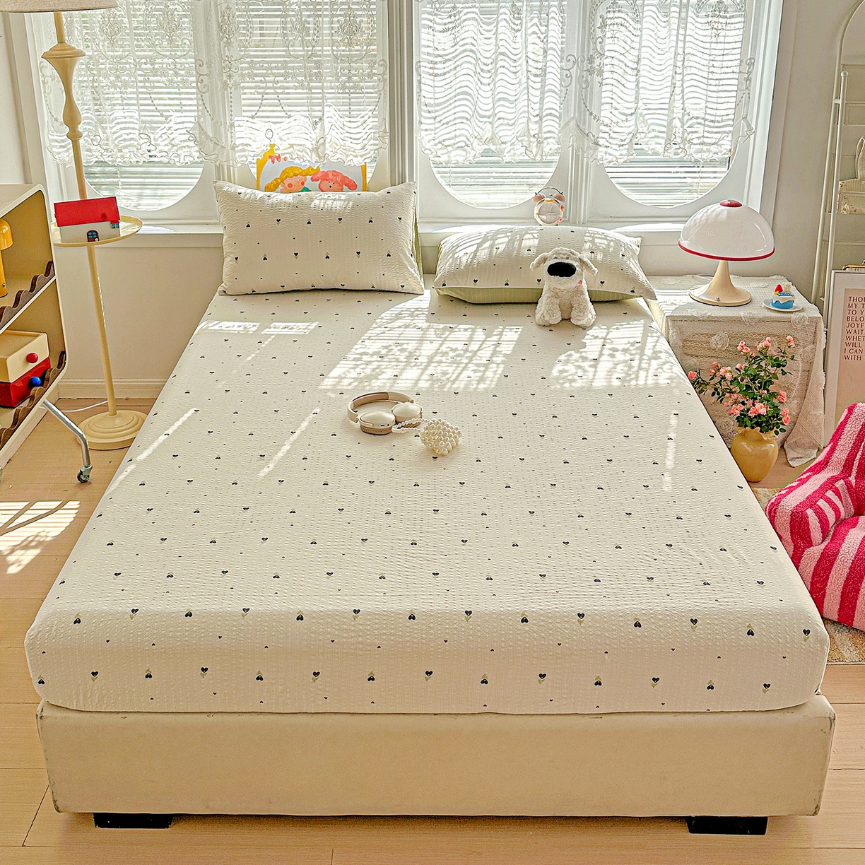 91家纺网 家纺一手货源 找家纺 （总）悦织湾家纺 2026新款老粗布印花床单床笠床笠三两件套春秋学生宿舍单双人床笠