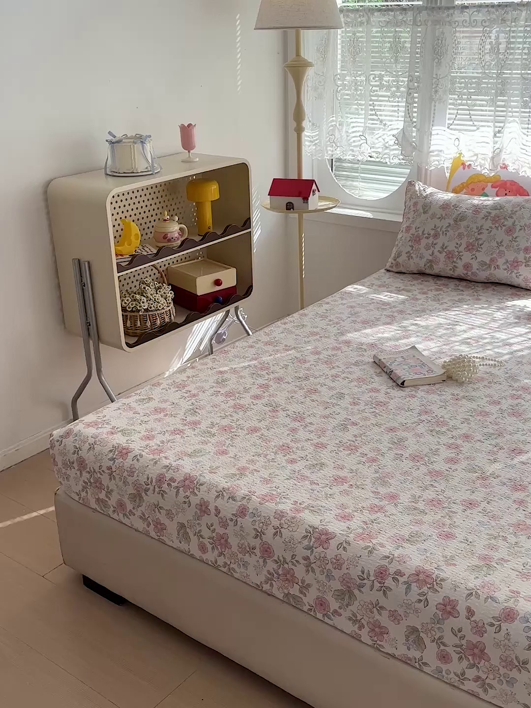 91家纺网 家纺一手货源 找家纺 悦织湾家纺 2026新款老粗布印花床单床笠床笠三两件套春秋学生宿舍单双人床笠 春日花语