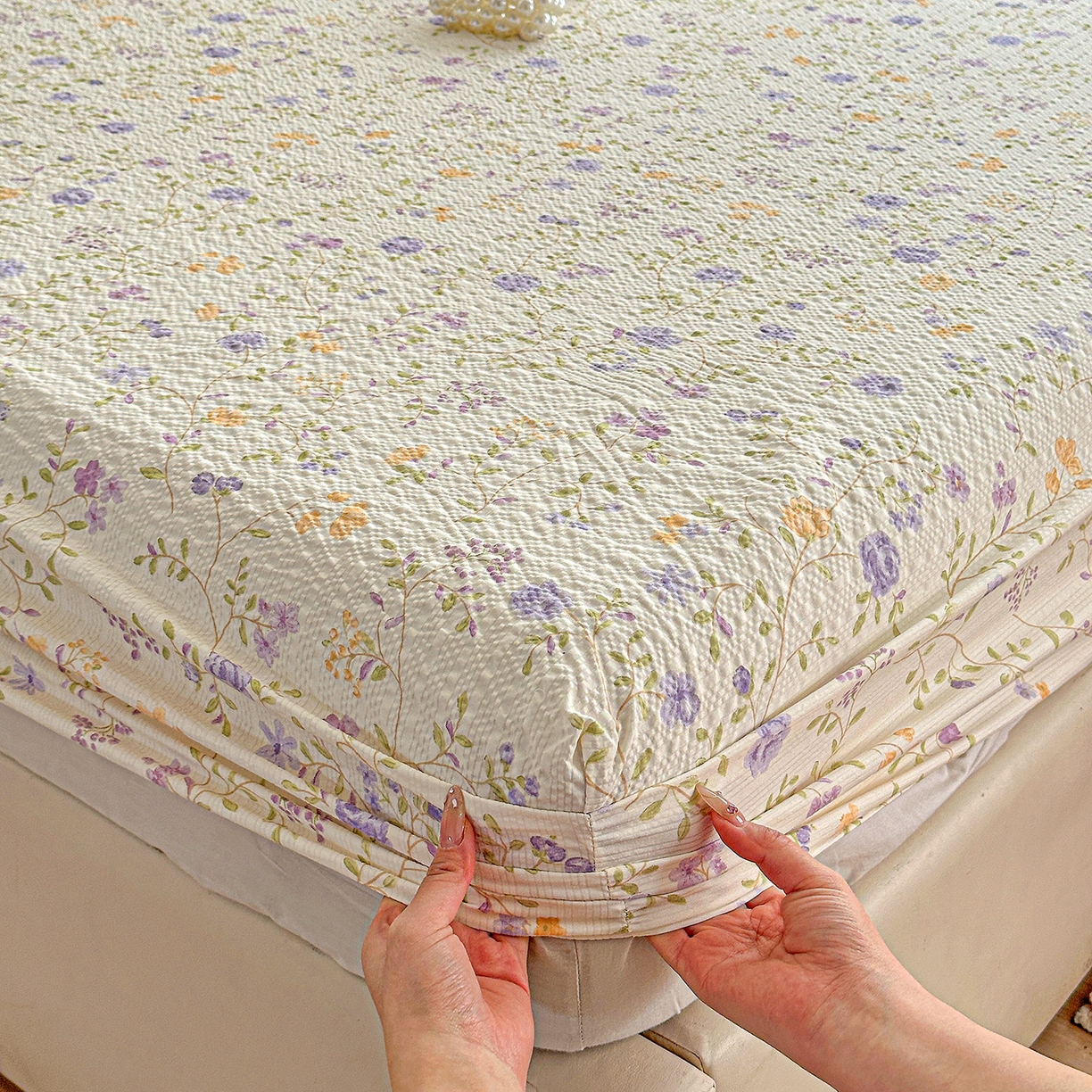 91家纺网 家纺一手货源 找家纺 悦织湾家纺 2026新款老粗布印花床单床笠床笠三两件套春秋学生宿舍单双人床笠 浪漫日记