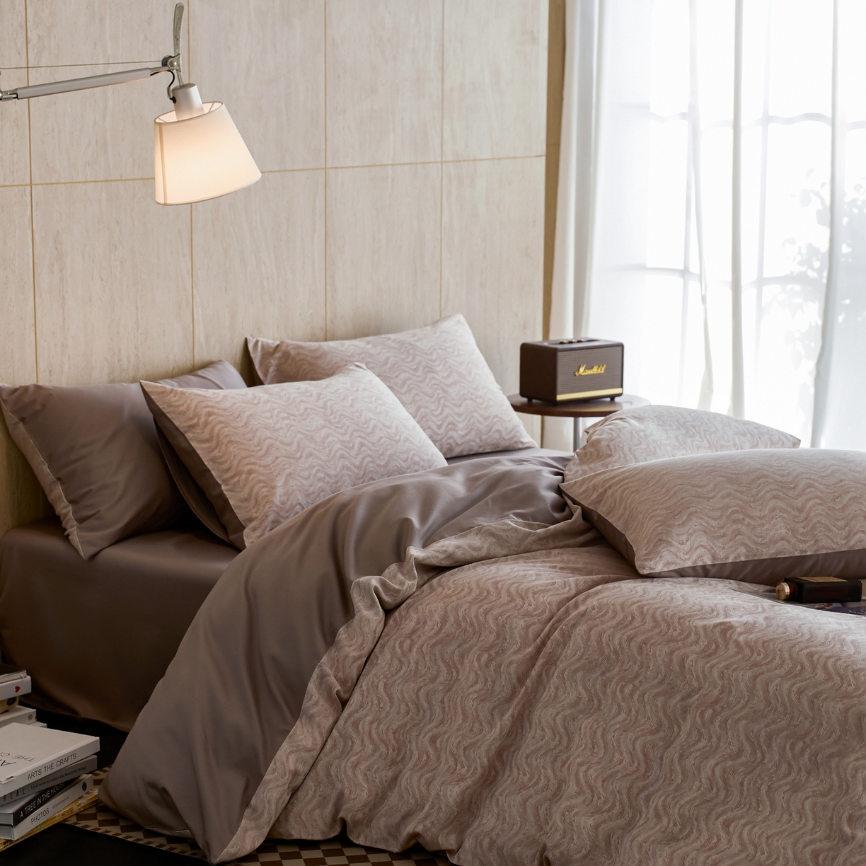 91家纺网 家纺一手货源 找家纺 （总）涞澳家纺 2026新款全棉纯棉色织提花四件套