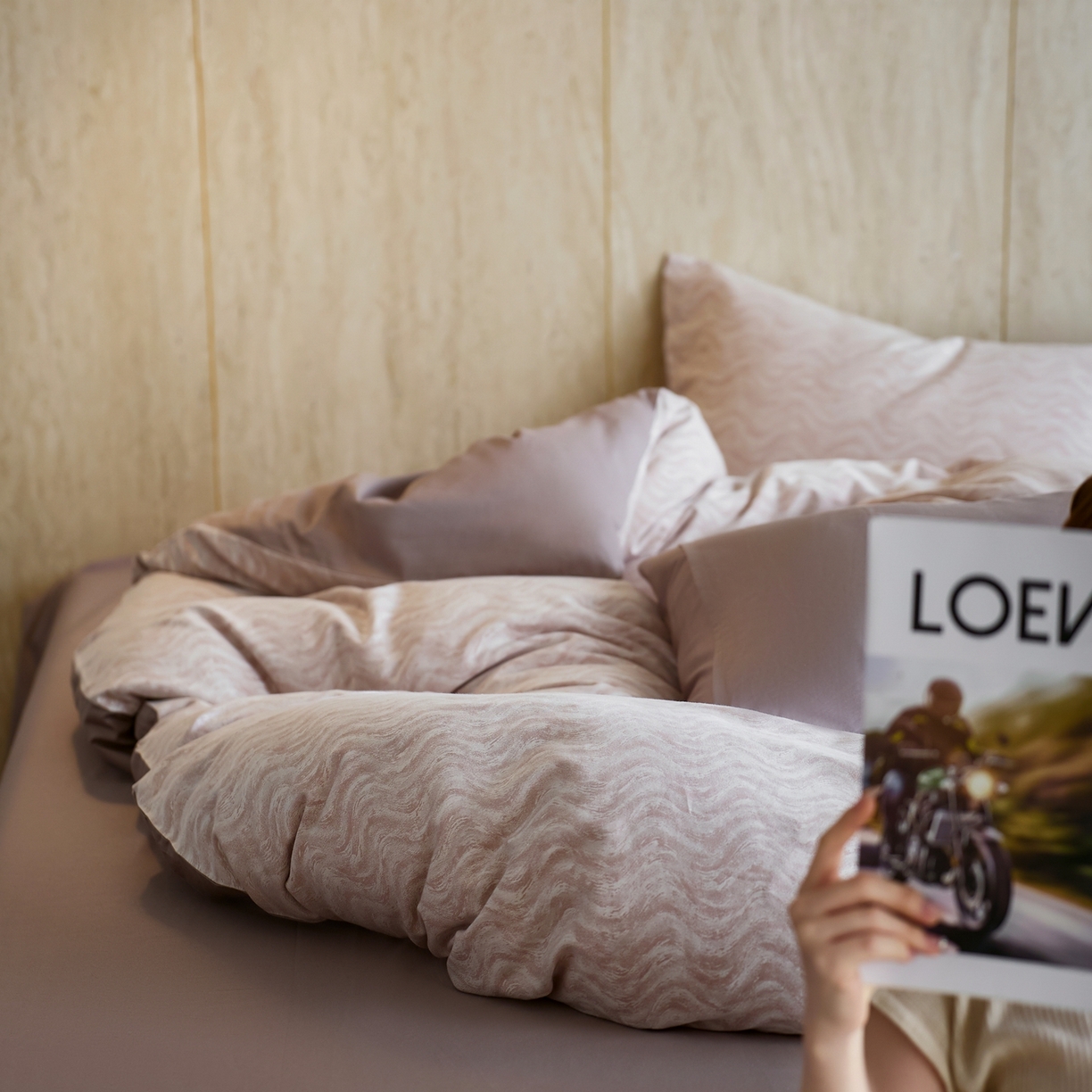 91家纺网 家纺一手货源 找家纺 涞澳家纺 2026新款全棉纯棉色织提花四件套 波沐