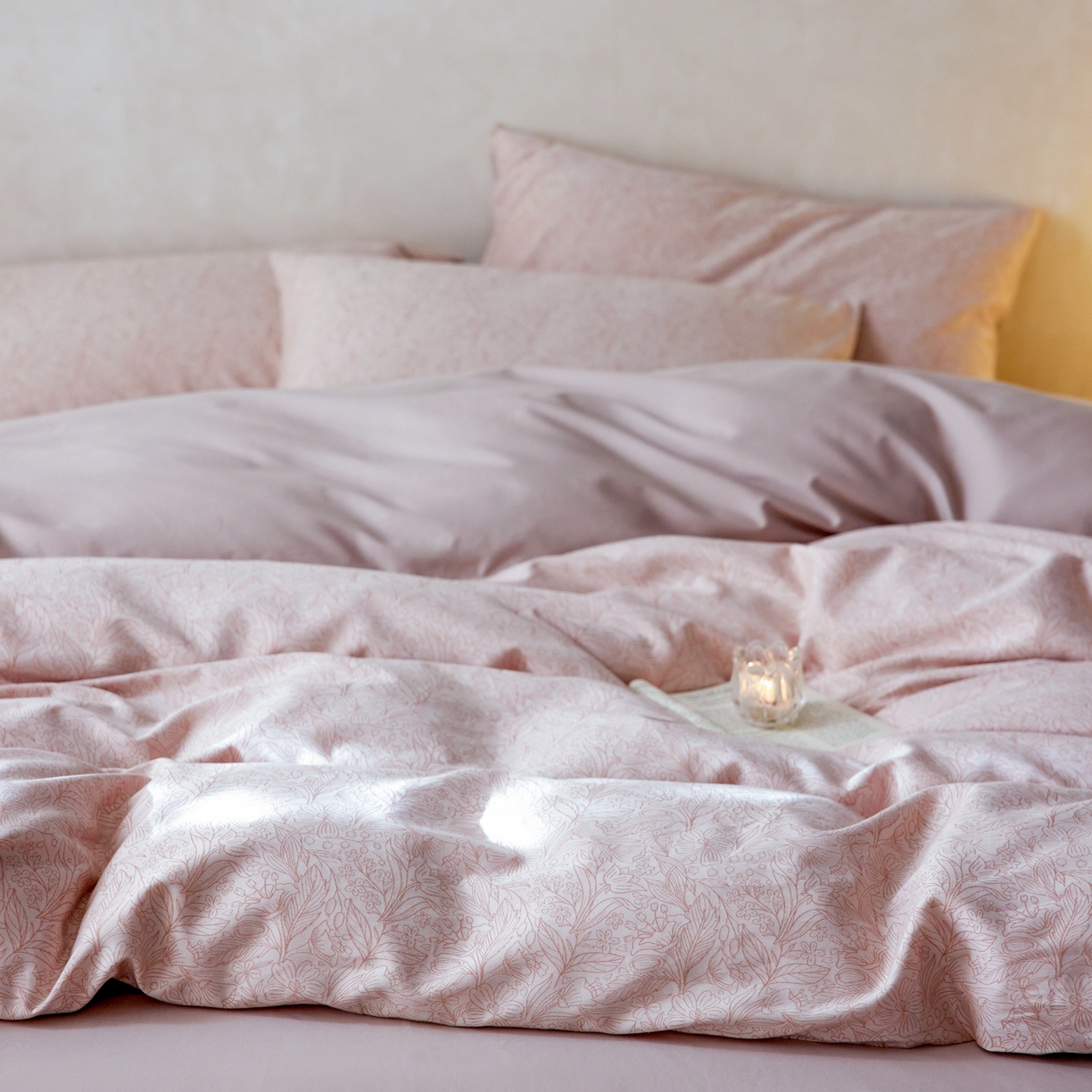 91家纺网 家纺一手货源 找家纺 涞澳家纺 2026新款全棉纯棉色织提花四件套 禾满