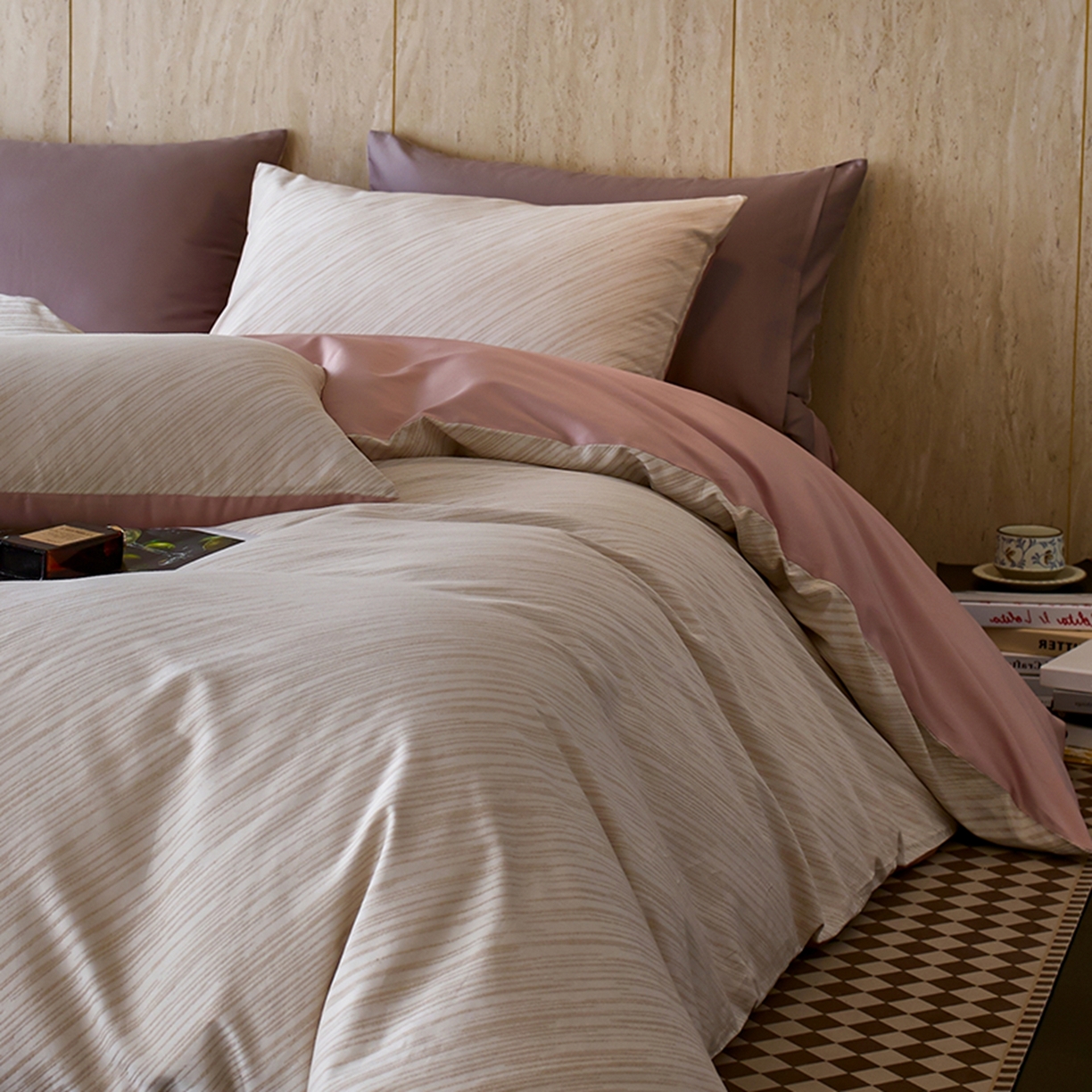 91家纺网 家纺一手货源 找家纺 涞澳家纺 2026新款全棉纯棉色织提花四件套 杰斯