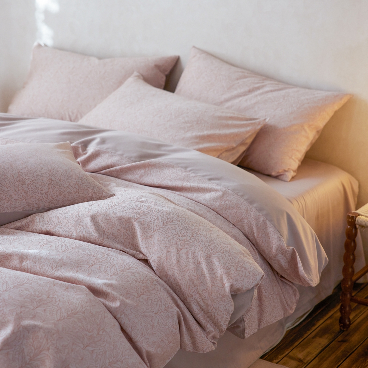 91家纺网 家纺一手货源 找家纺 涞澳家纺 2026新款全棉纯棉色织提花四件套 禾满