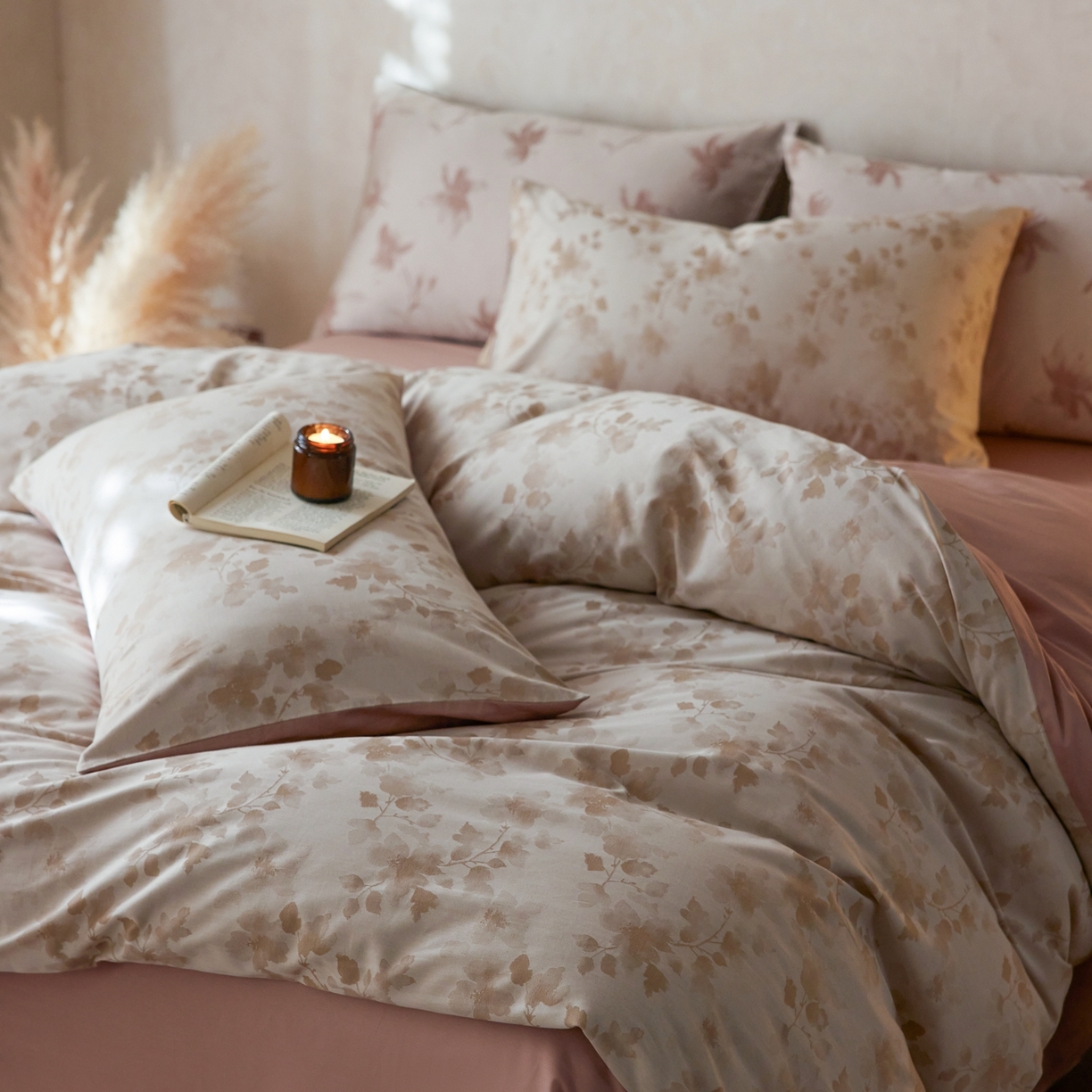 91家纺网 家纺一手货源 找家纺 涞澳家纺 2026新款全棉纯棉色织提花四件套 梦蔓