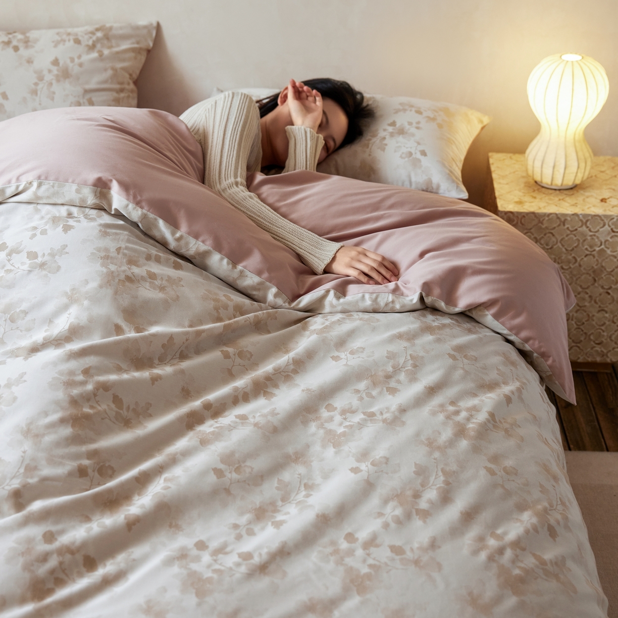 91家纺网 家纺一手货源 找家纺 涞澳家纺 2026新款全棉纯棉色织提花四件套 梦蔓