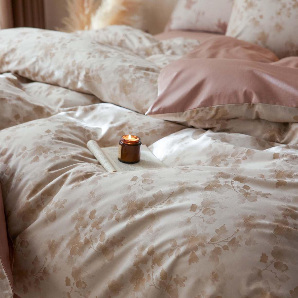 91家纺网 家纺一手货源 找家纺 涞澳家纺 2026新款全棉纯棉色织提花四件套 梦蔓