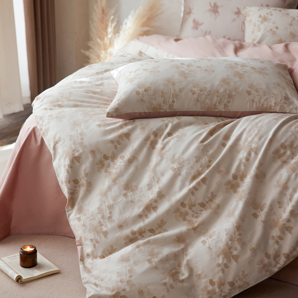 91家纺网 家纺一手货源 找家纺 涞澳家纺 2026新款全棉纯棉色织提花四件套 梦蔓