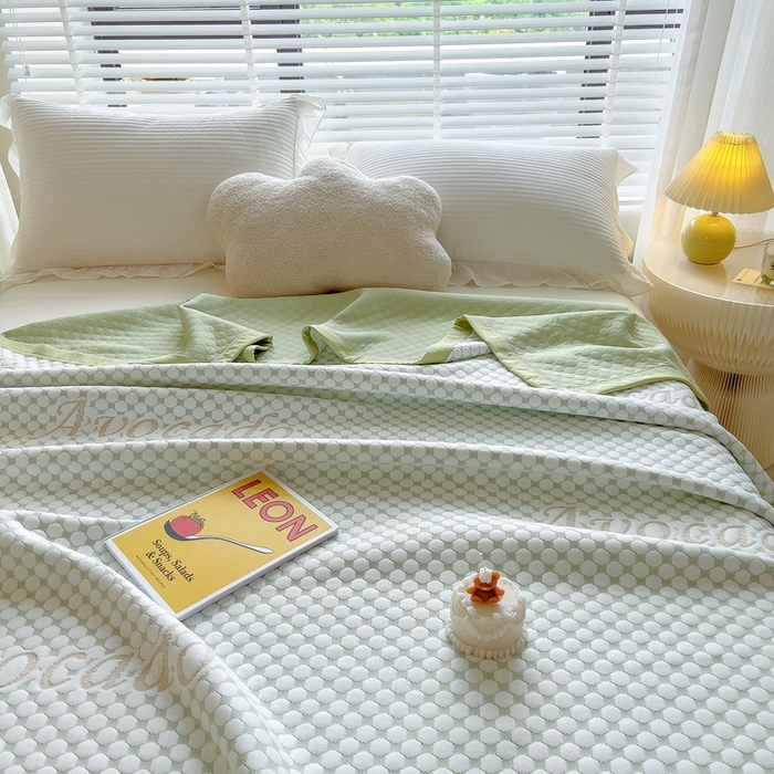 91家纺网 家纺一手货源 找家纺 （总）馨乐家纺 2026新款三层纱针织夏凉被夏被被子被芯盖毯