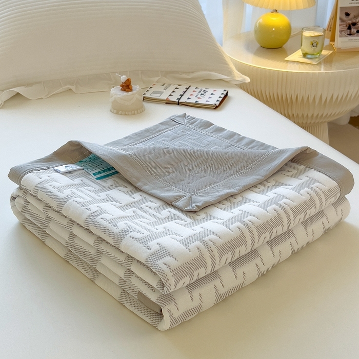 91家纺网 家纺一手货源 找家纺 馨乐家纺 2026新款三层纱针织夏凉被夏被被子被芯盖毯 问夏