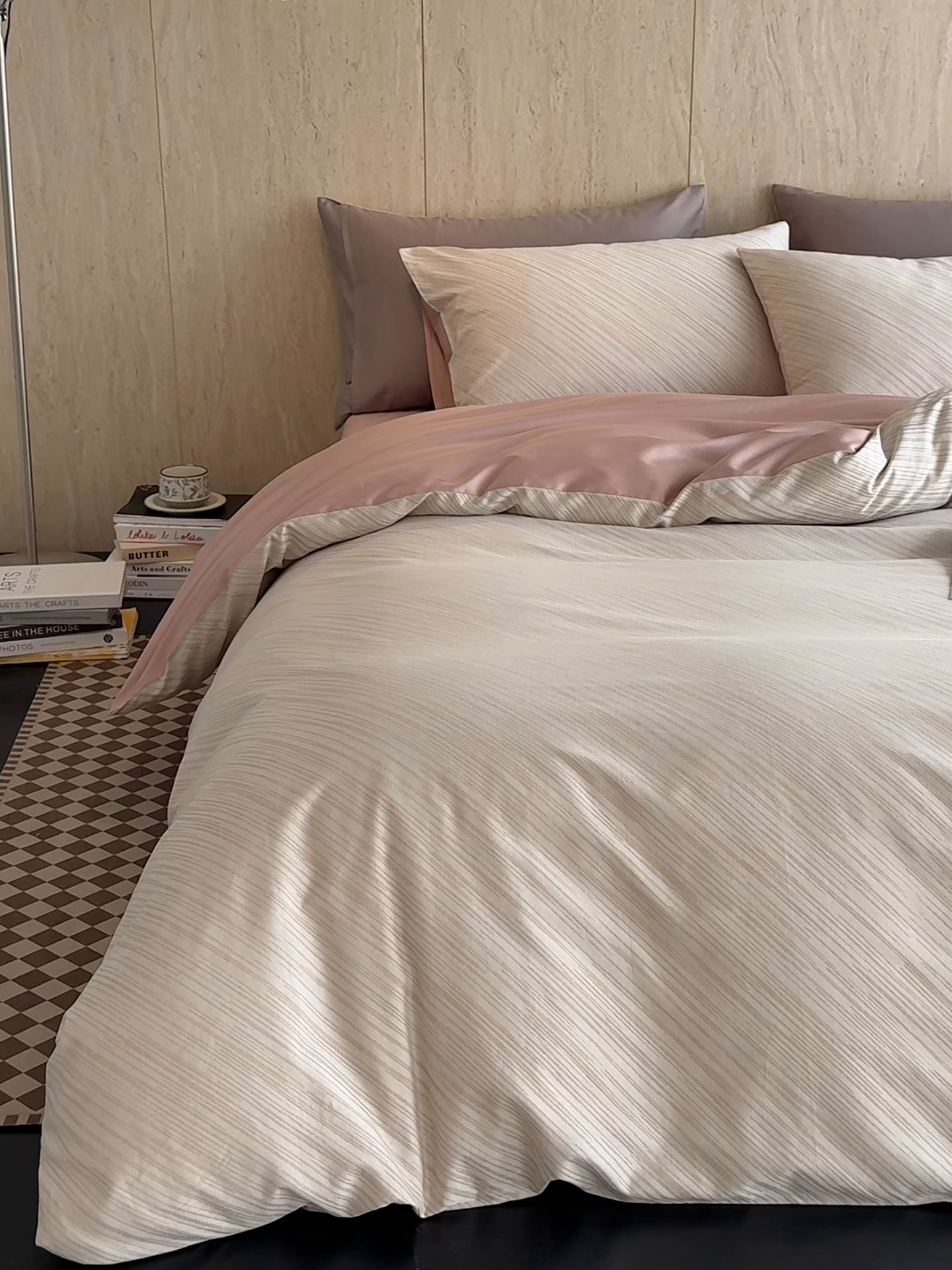 91家纺网 家纺一手货源 找家纺 涞澳家纺 2026新款全棉纯棉色织提花四件套 杰斯